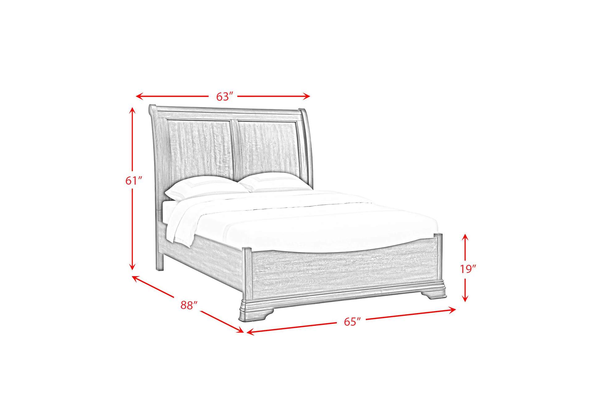 Phillipe Queen Bed In Cherry image 5