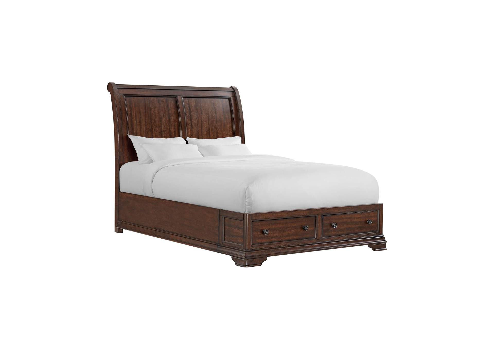 Phillipe Queen Bed With Footboard Storage In Cherry image 3