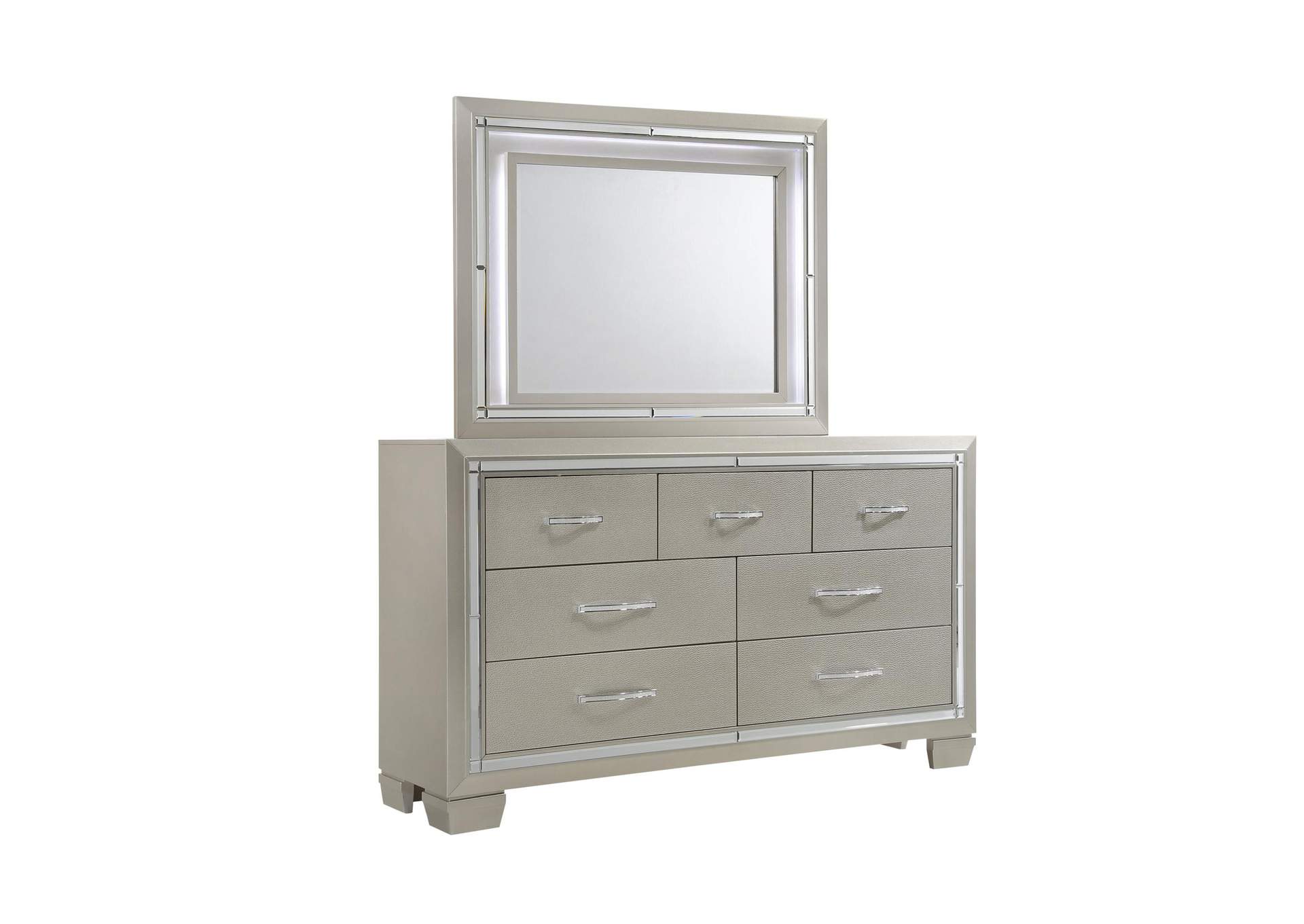 Platinum Dresser and Mirror Set image 7