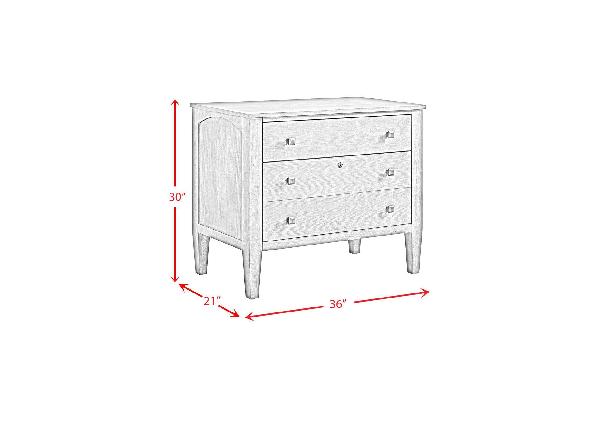 Portico File Cabinet In Brown Oak image 9