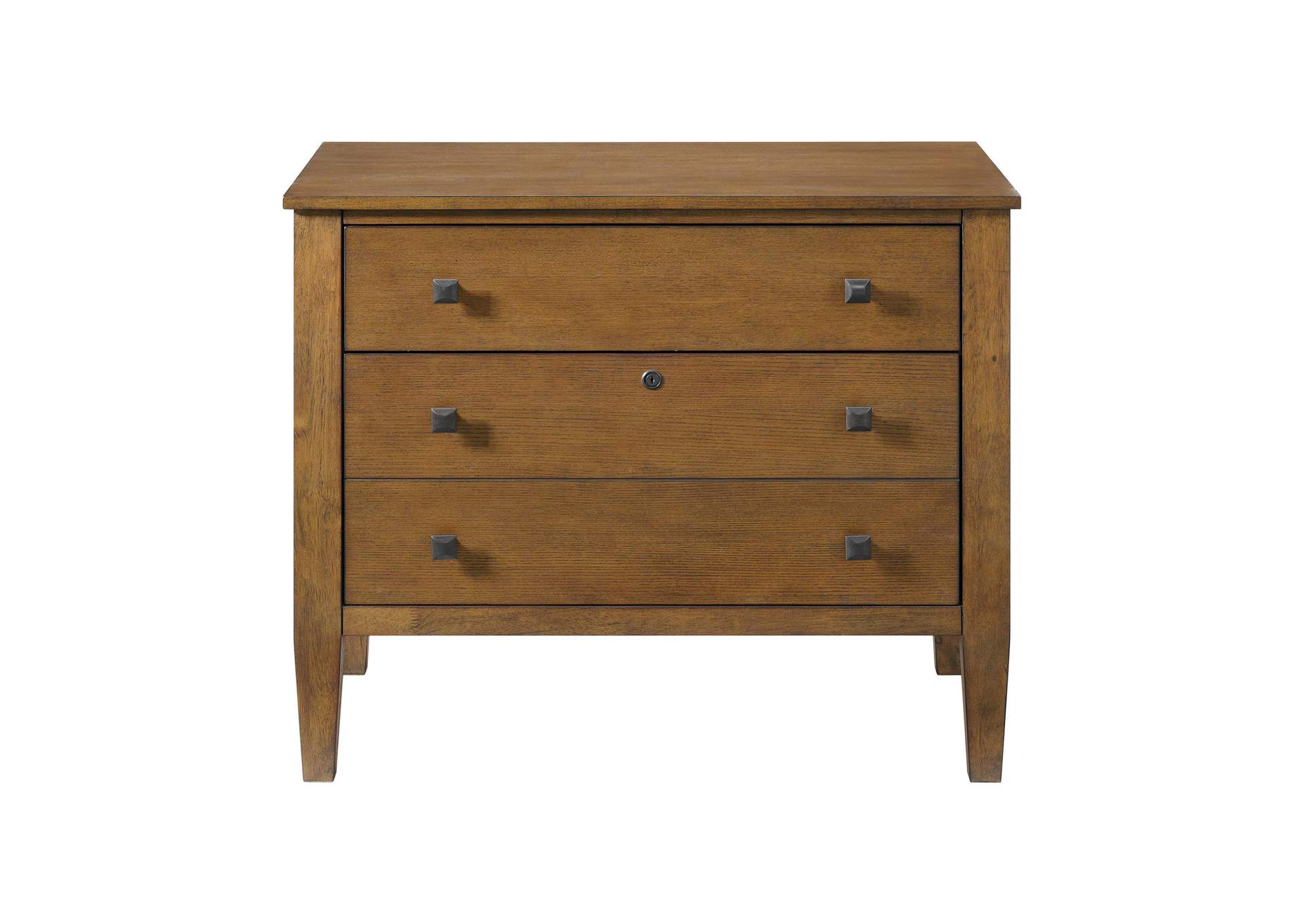 Portico File Cabinet In Brown Oak image 4