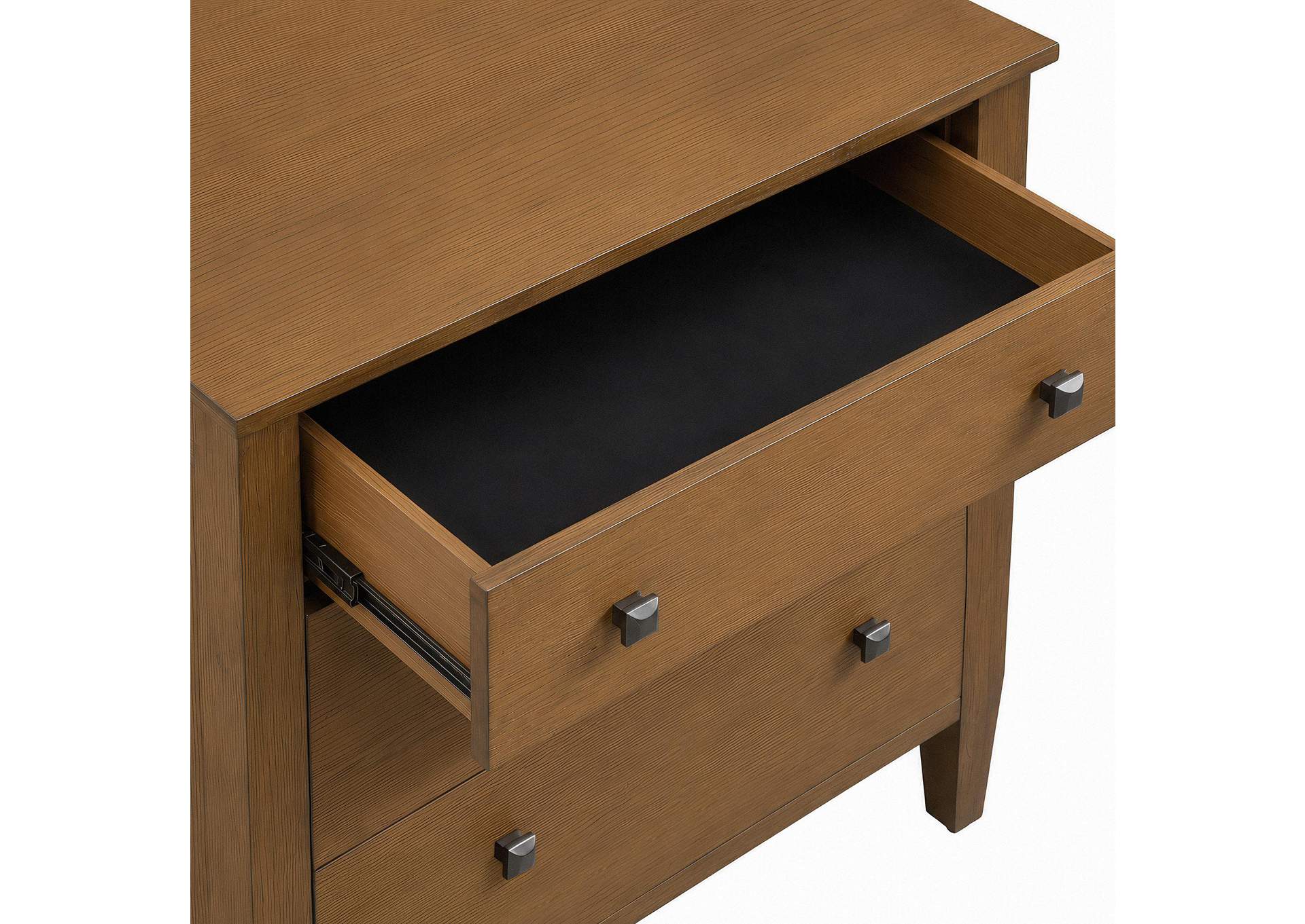 Portico File Cabinet In Brown Oak image 5