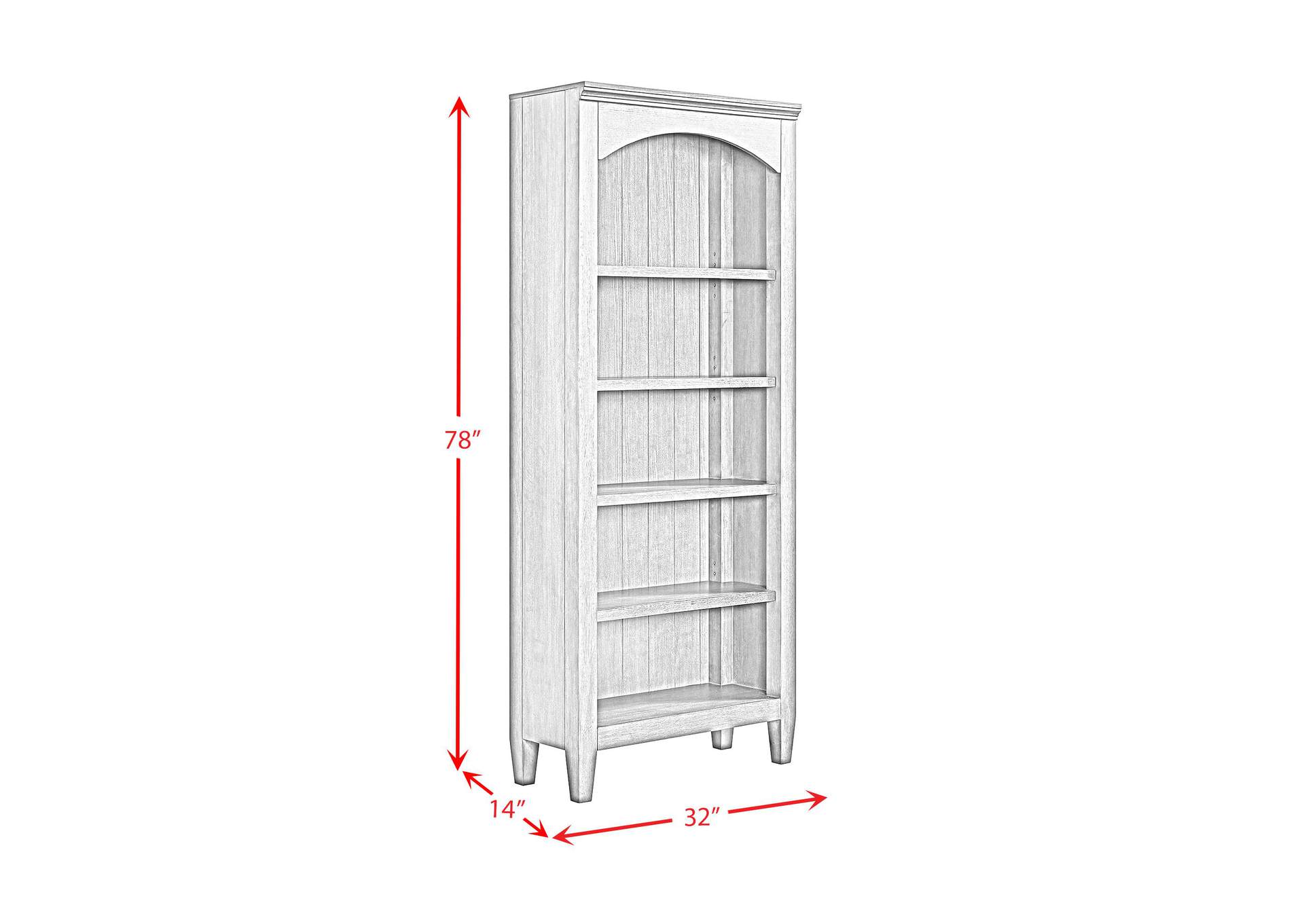 Portico Open Bookcase In Brown Oak image 7
