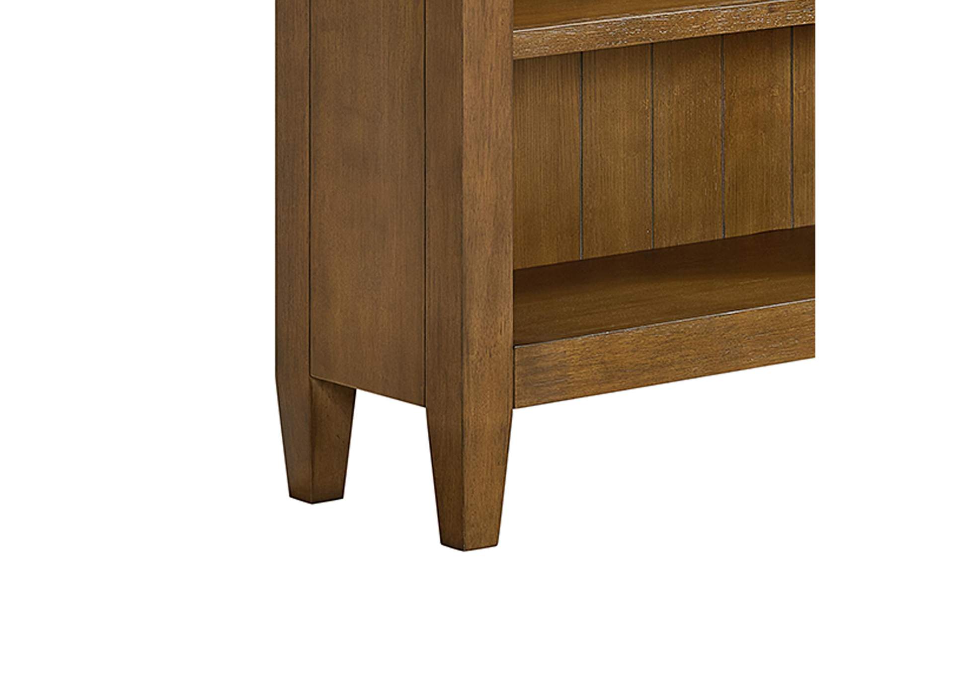 Portico Open Bookcase In Brown Oak image 6