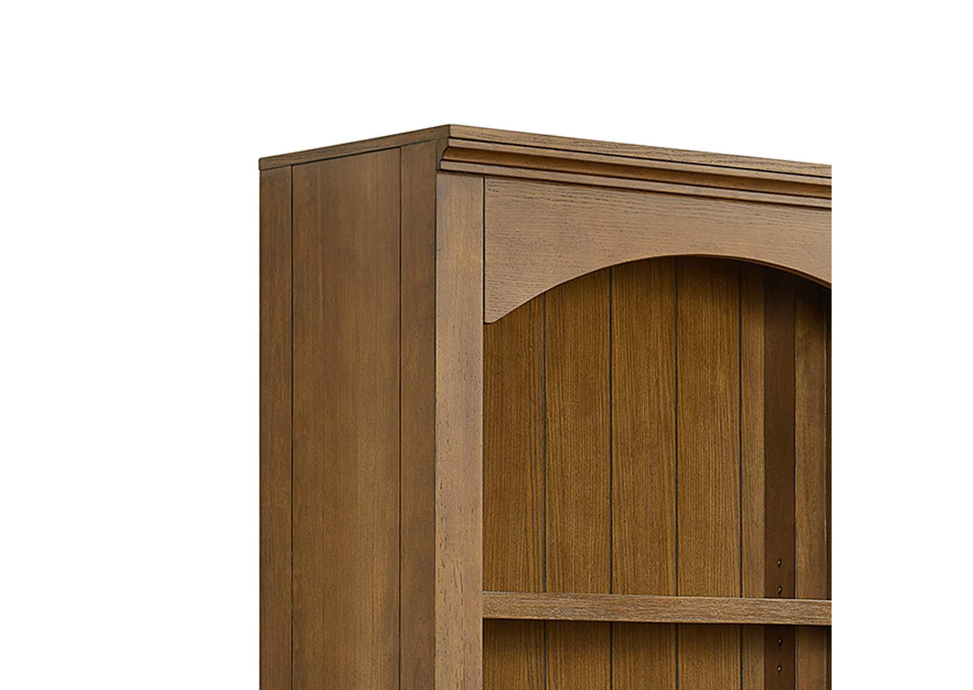 Portico Open Bookcase In Brown Oak image 5