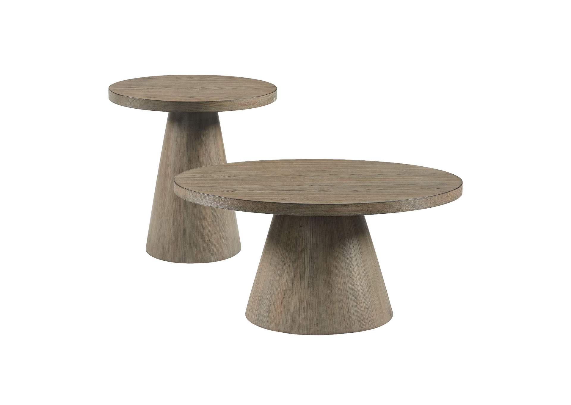 Portland 2 Piece Occasional Table Set In Grey - Coffee Table End Table image 5