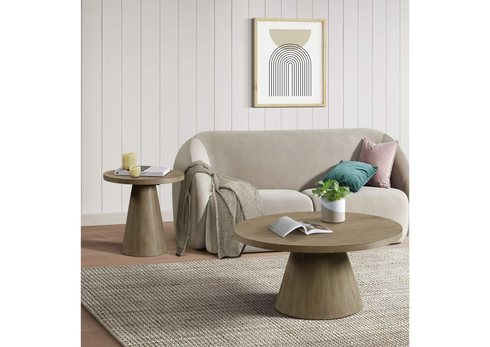 Portland 2 Piece Occasional Table Set In Grey - Coffee Table End Table image 1