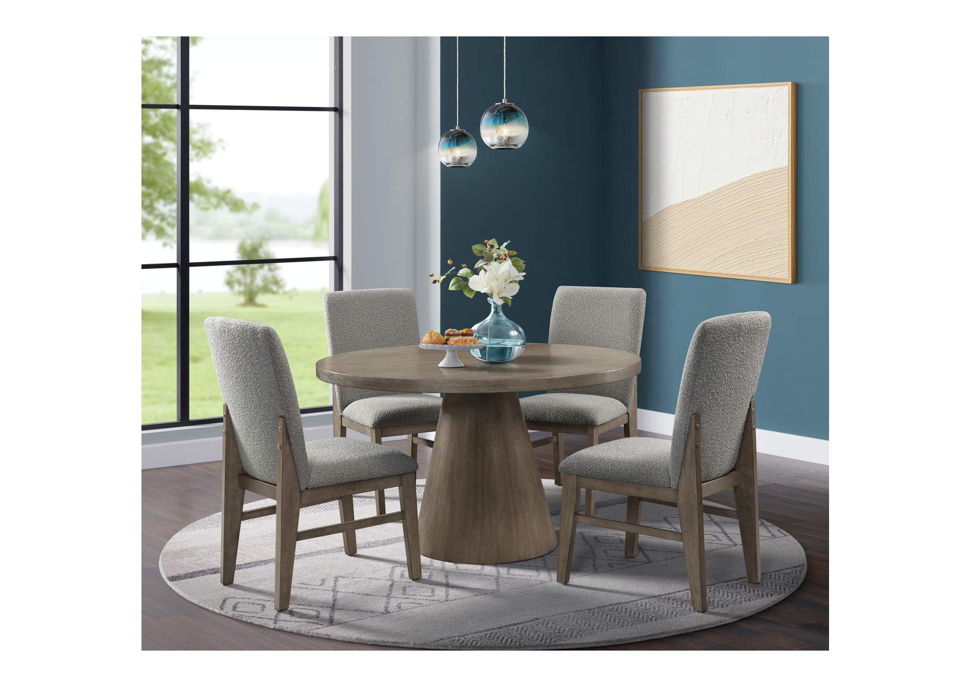 Portland Side Chair With Grey Fabric Pgy1113 - 4 In Grey 2 Per Carton image 1