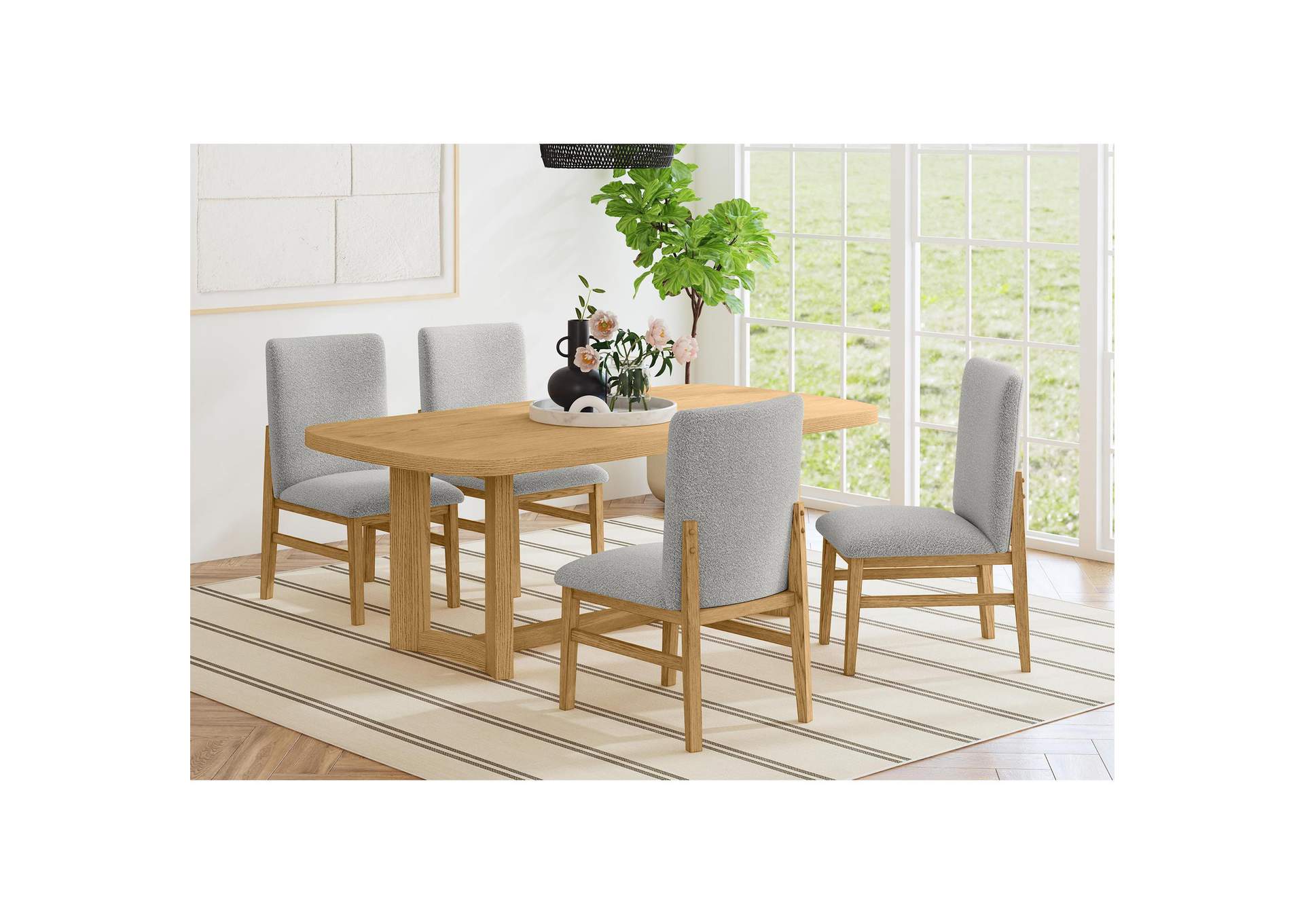 Portland Rectangular Dining Table In Natural image 1