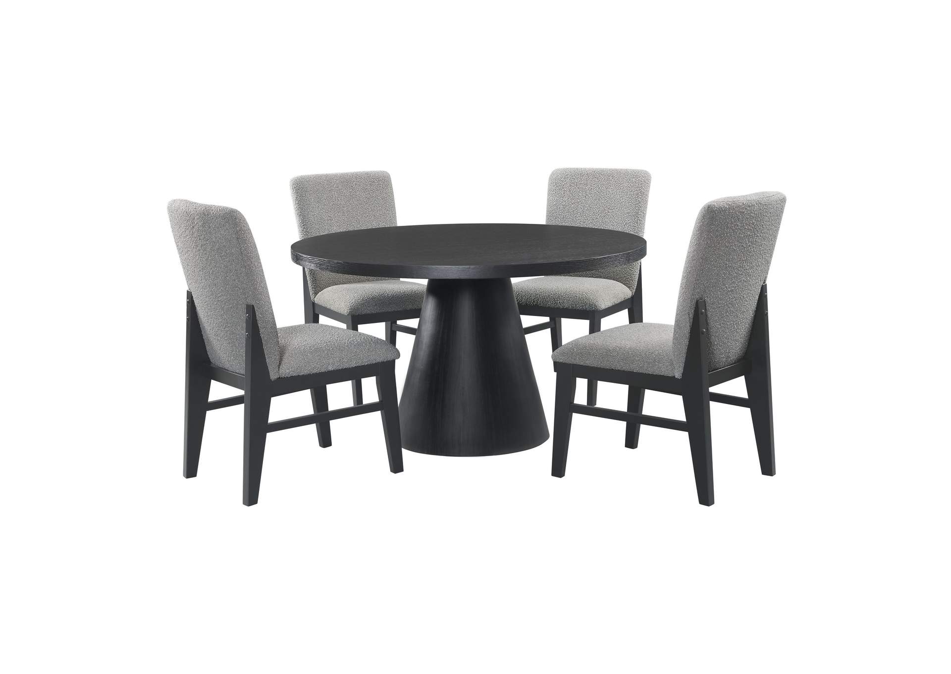 Portland 5 Piece Standard Height Dining Set In Black - Table And Four Chairs image 7
