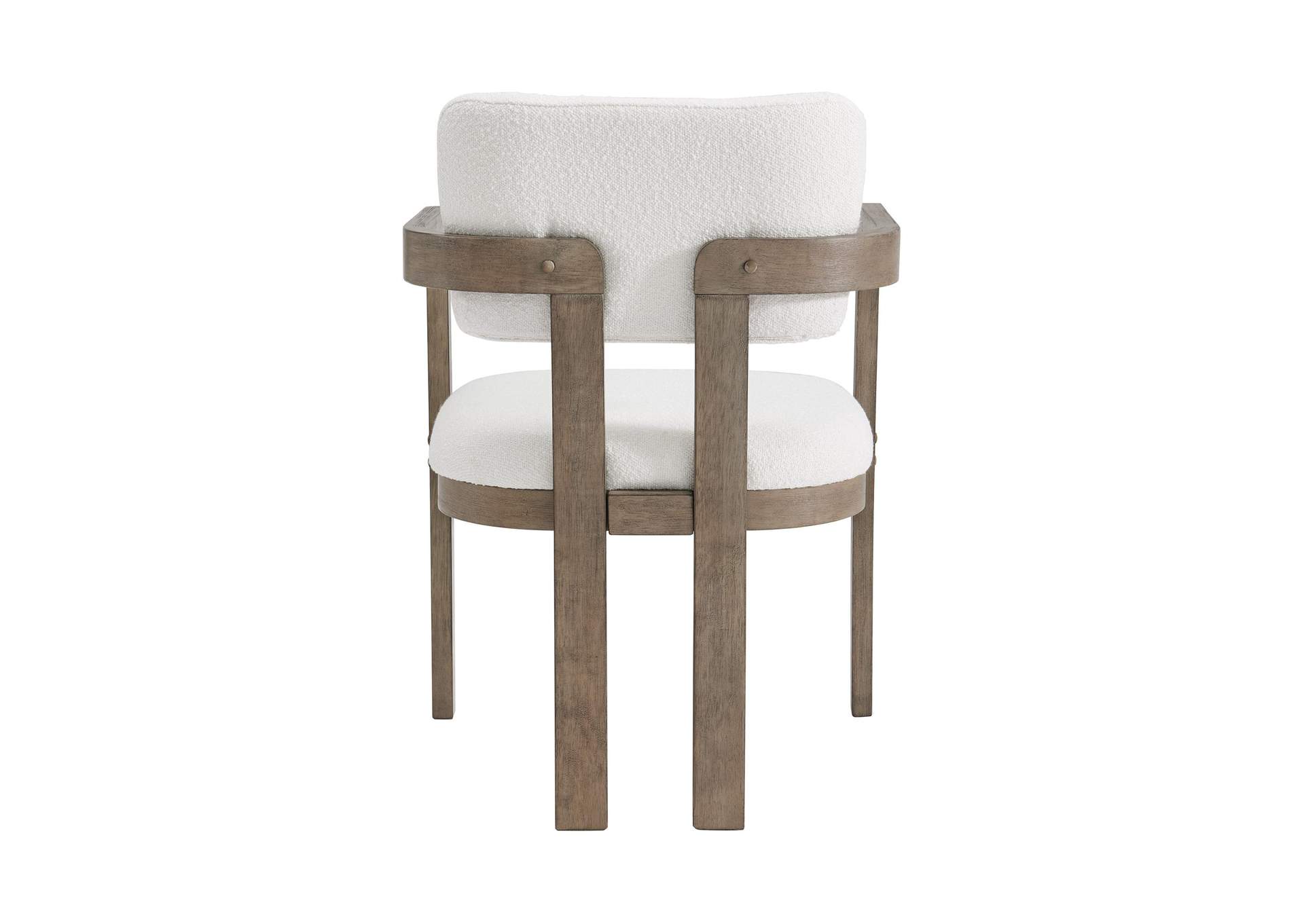 Portland Arm Chair With Snow White Fabric In Grey 2 Per Carton image 9