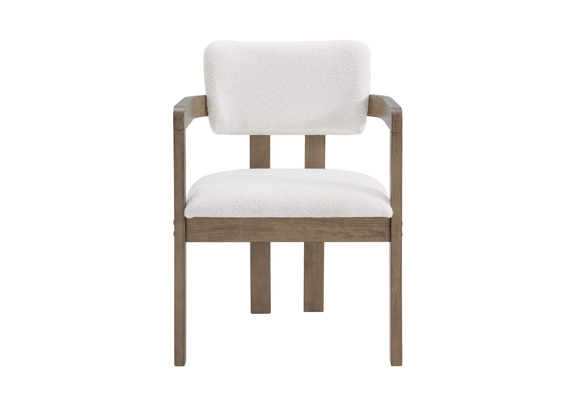 Portland Arm Chair With Snow White Fabric In Grey 2 Per Carton image 8