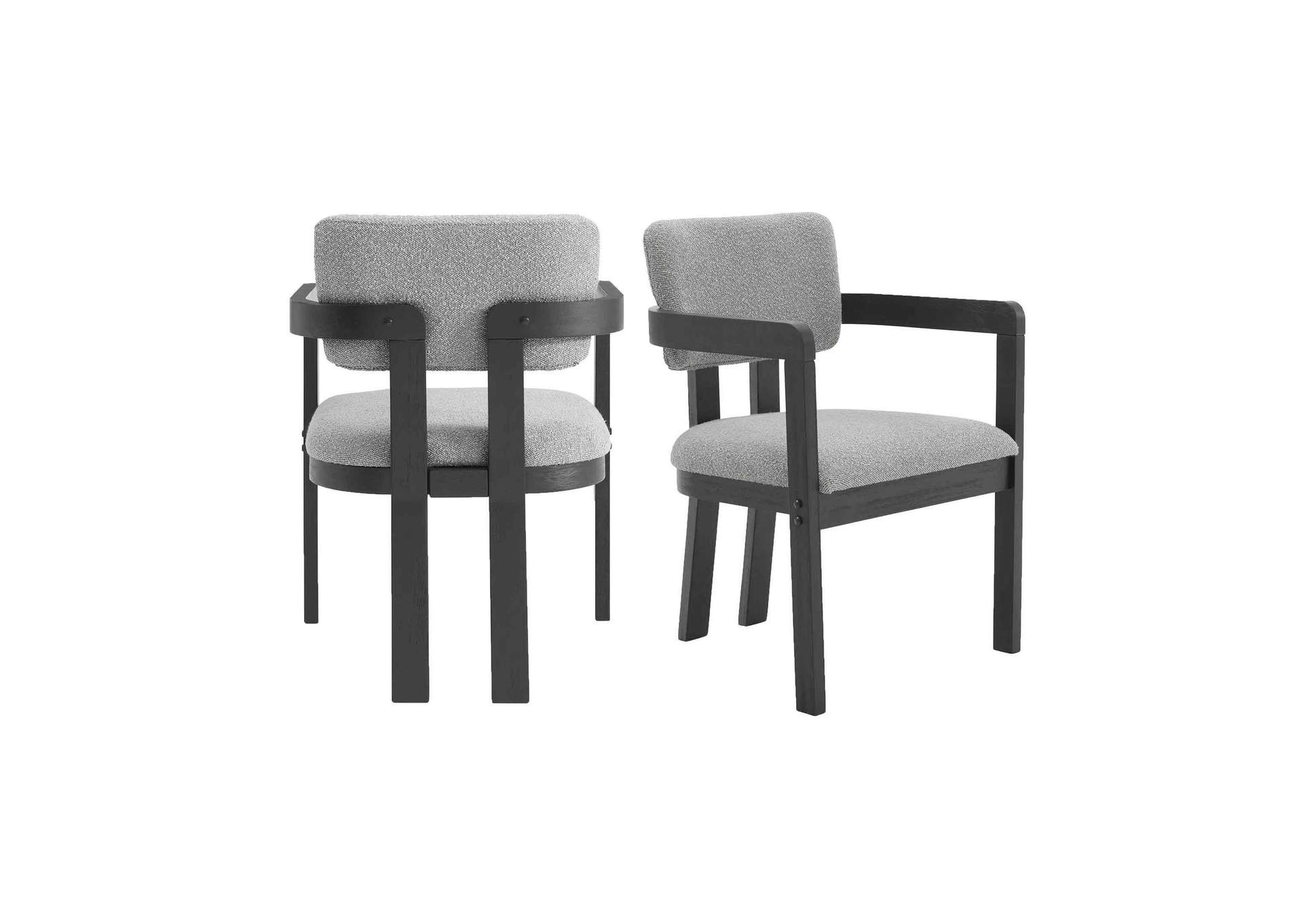 Portland Arm Chair With Grey Fabric Pgy1113 - 4 In Black 2 Per Carton image 3