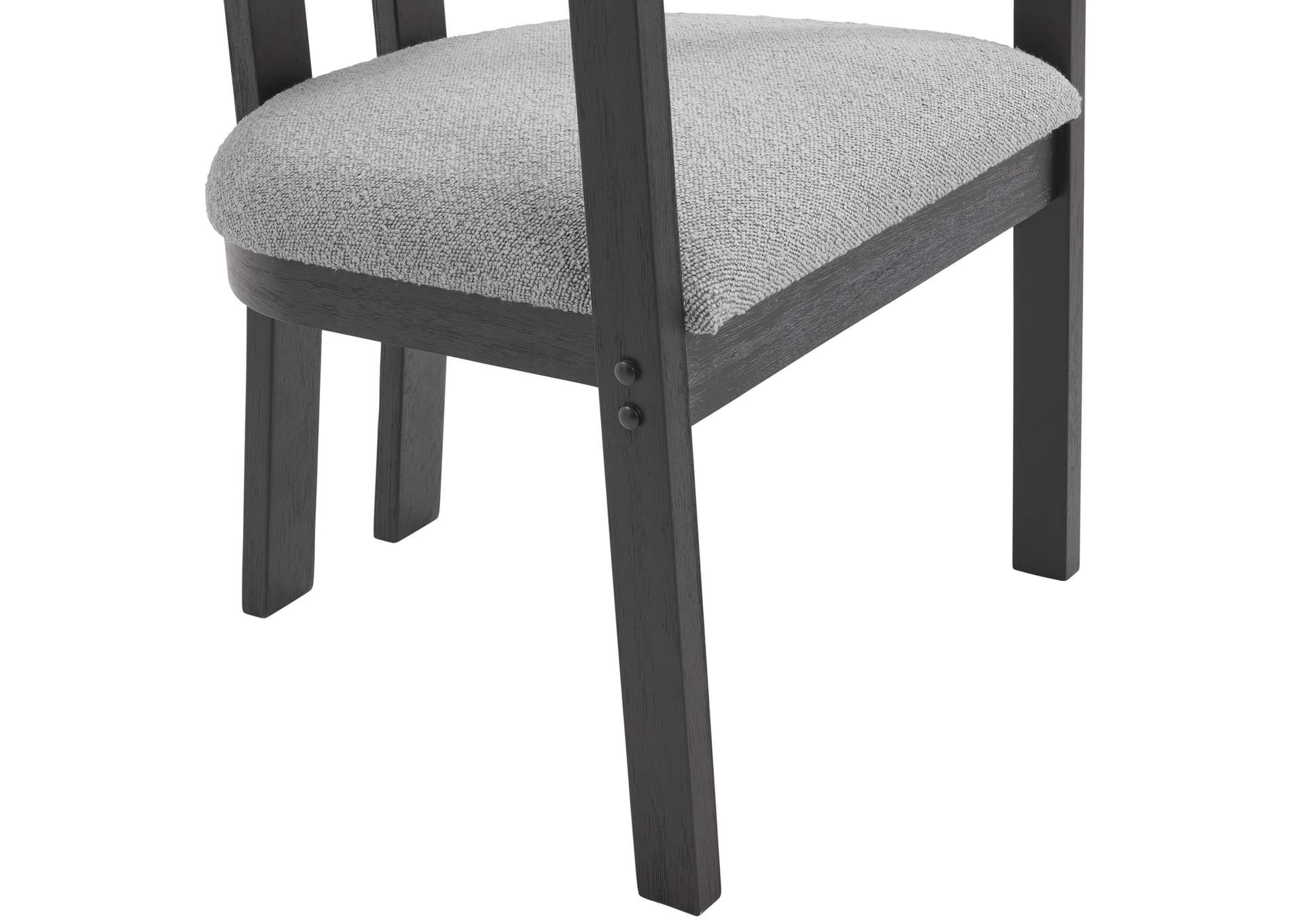 Portland Arm Chair With Grey Fabric Pgy1113 - 4 In Black 2 Per Carton image 5
