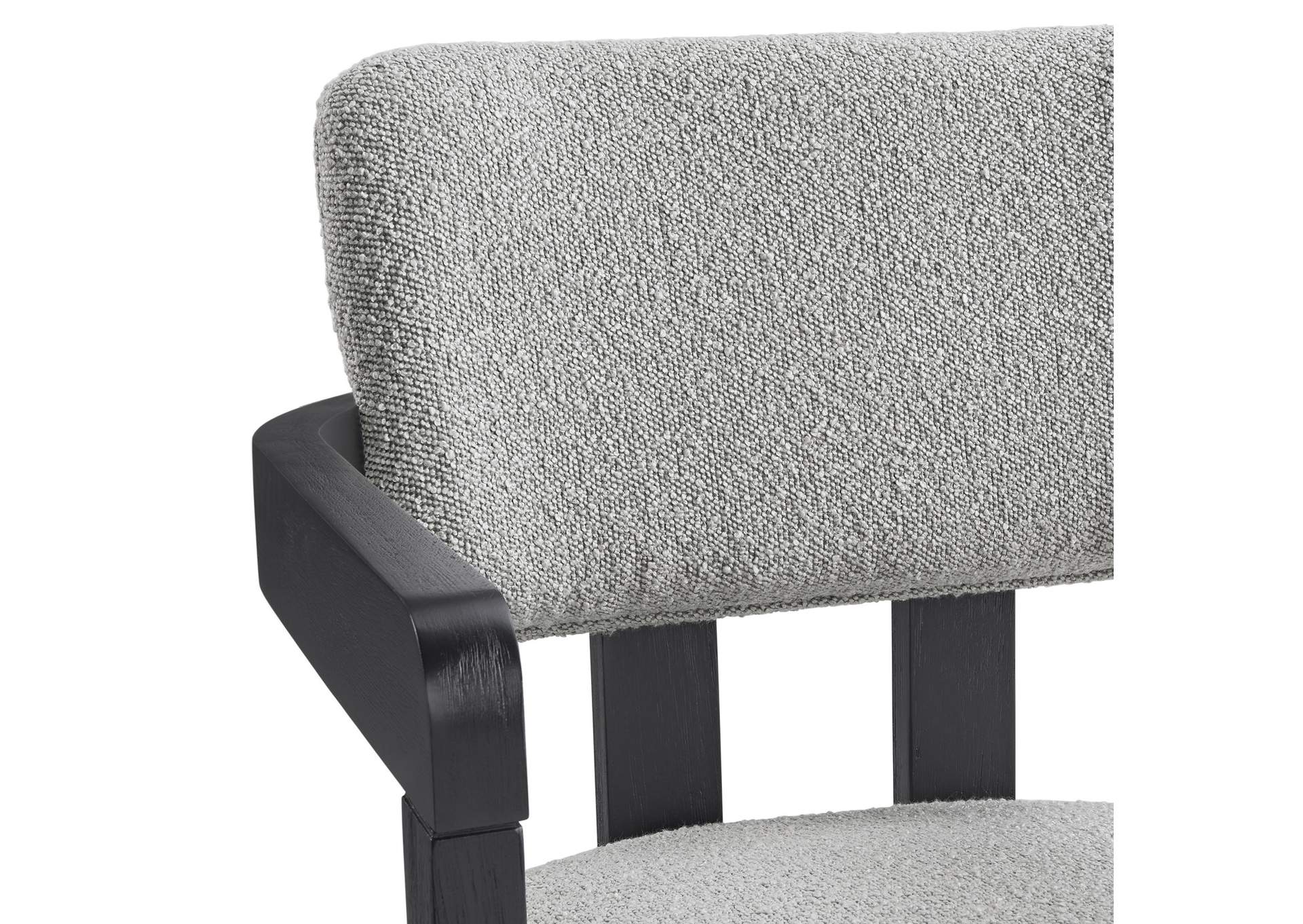 Portland Arm Chair With Grey Fabric Pgy1113 - 4 In Black 2 Per Carton image 4
