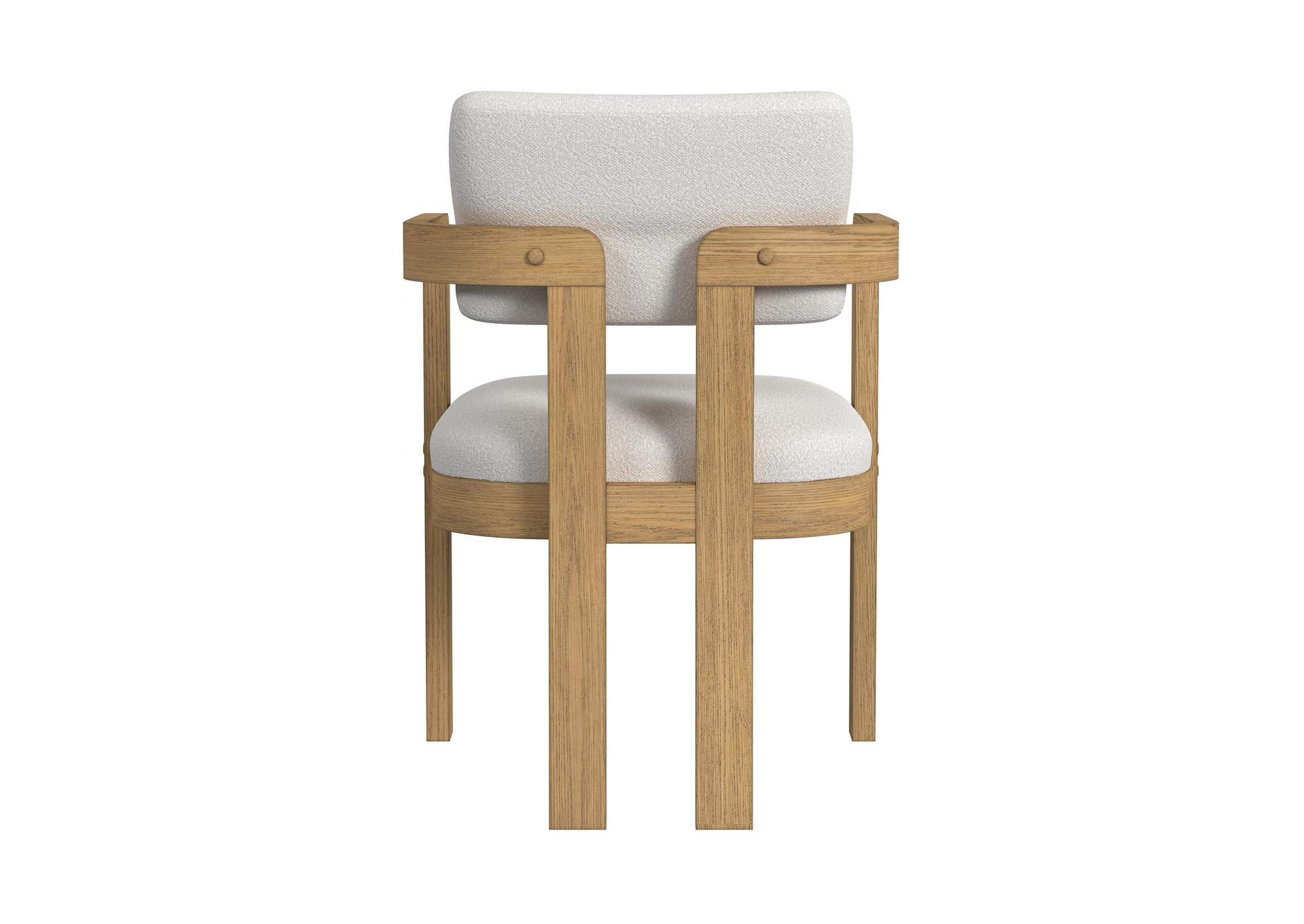 Portland Arm Chair With Snow White Fabric In Natural 2 Per Carton image 9