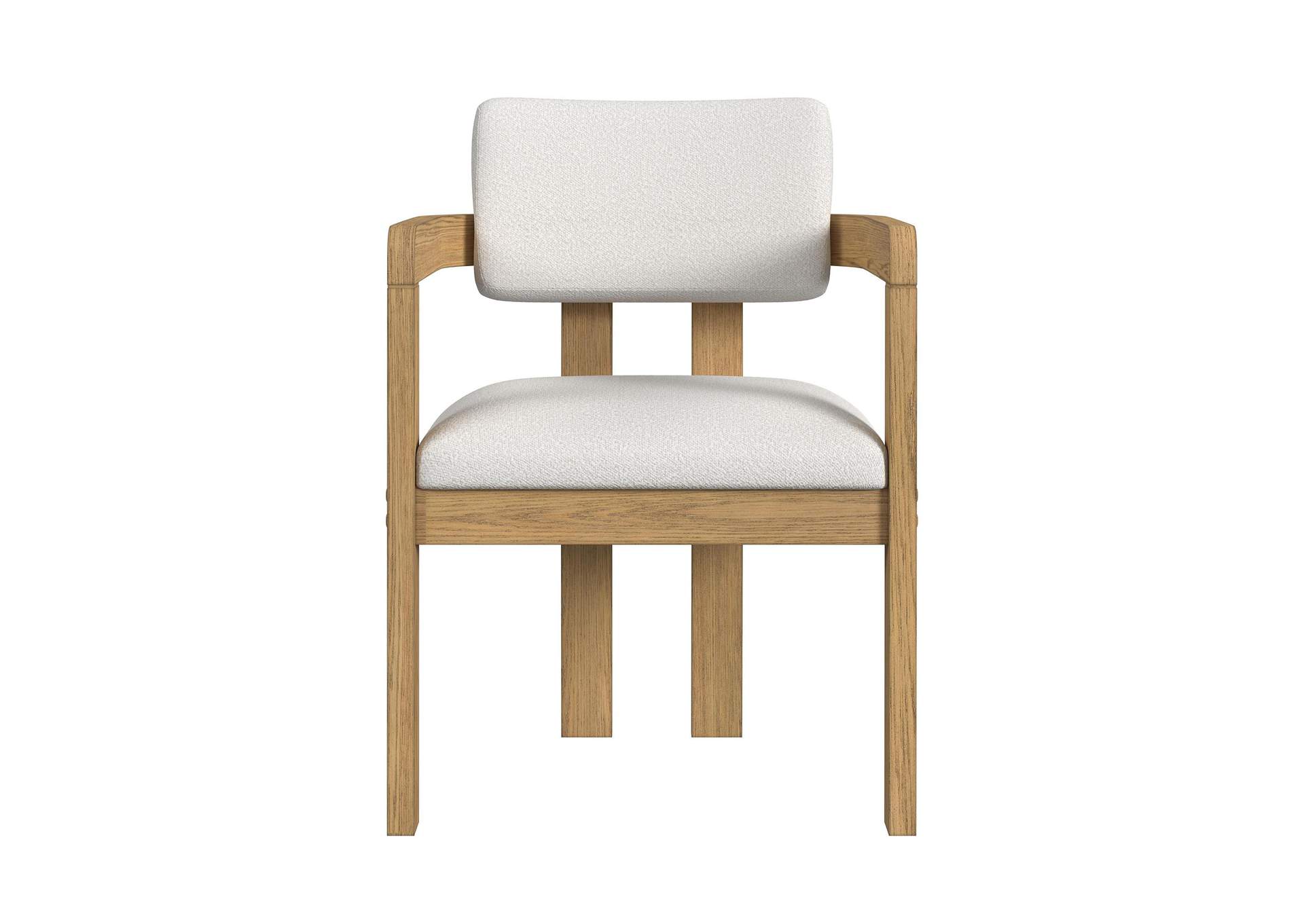 Portland Arm Chair With Snow White Fabric In Natural 2 Per Carton image 8