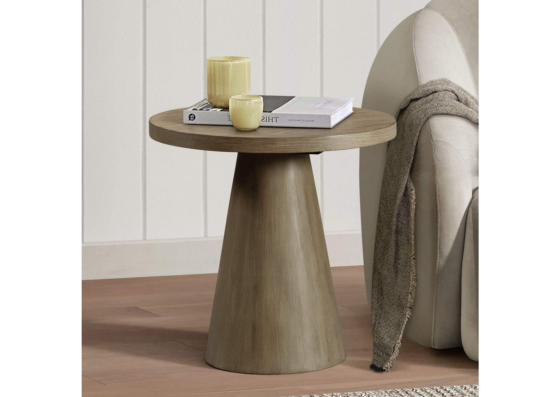 Portland End Table In Grey image 1