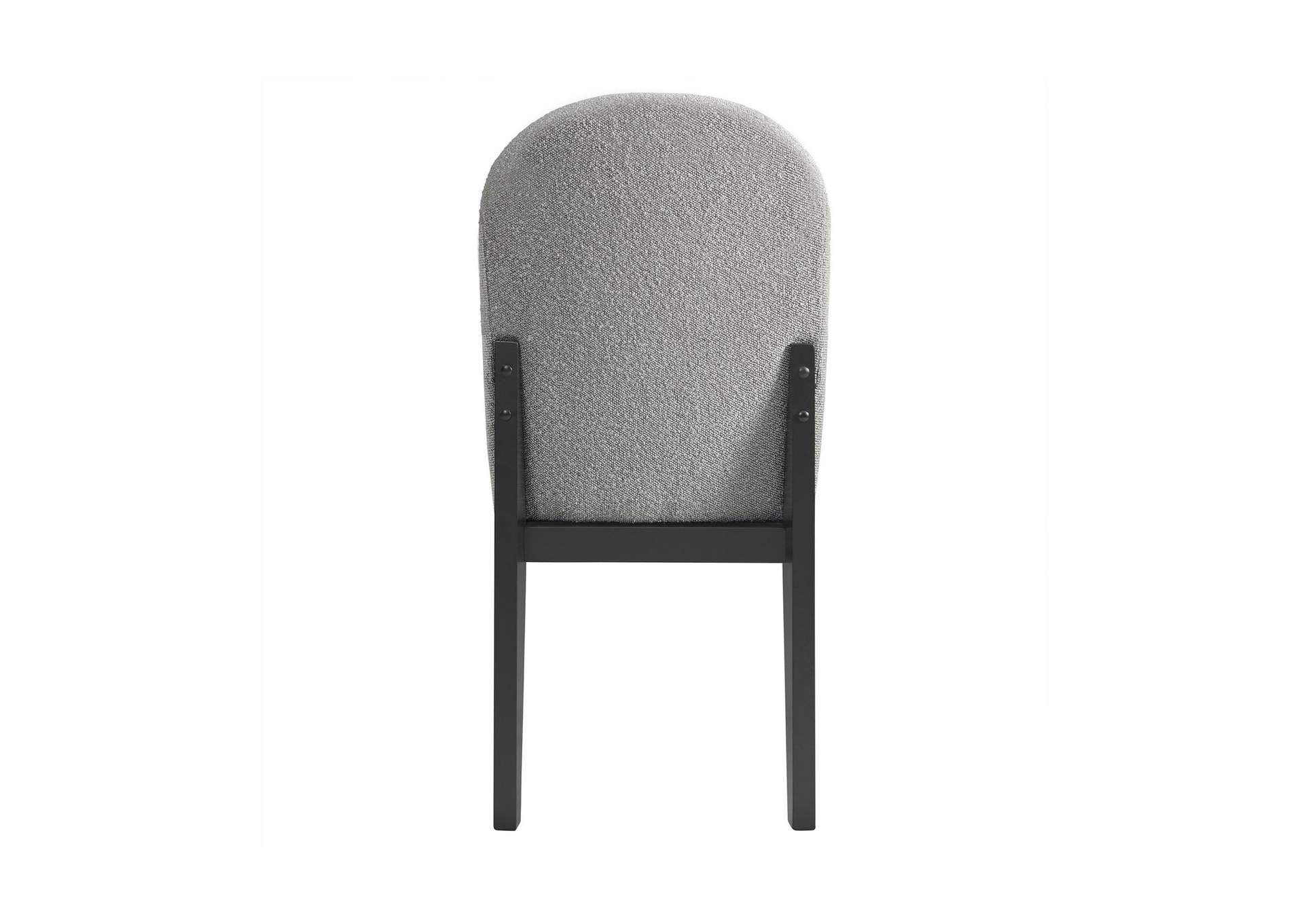 Portland Round Back Side Chair With Grey Fabric Pgy1113 - 4 In Black 2 Per Carton image 4