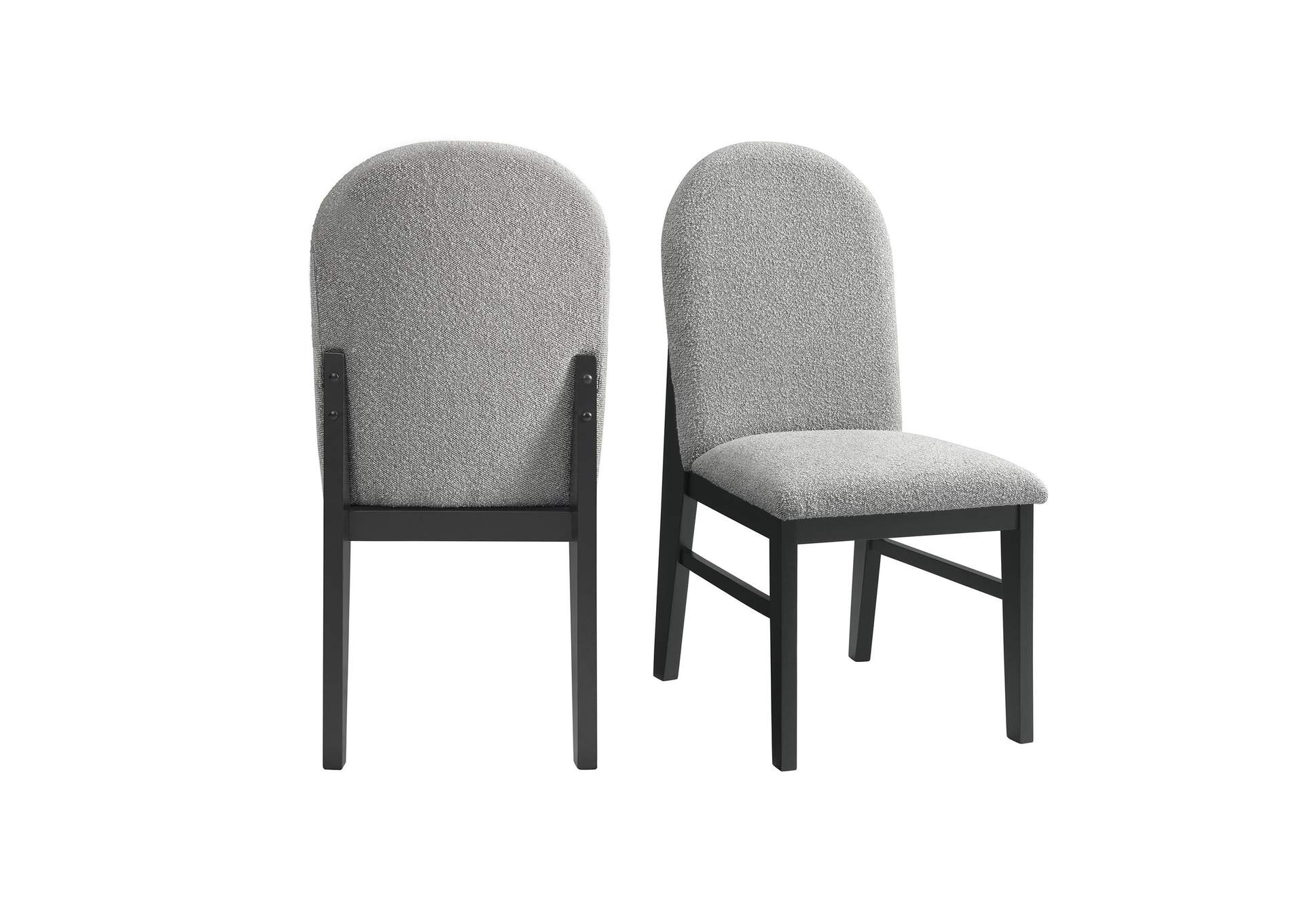 Portland Round Back Side Chair With Grey Fabric Pgy1113 - 4 In Black 2 Per Carton image 3