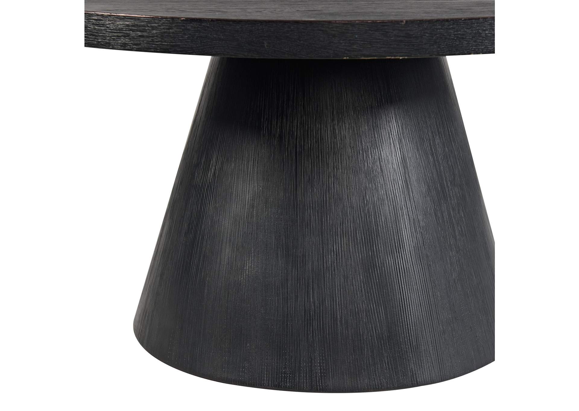 Portland Round Coffee Table In Black image 4