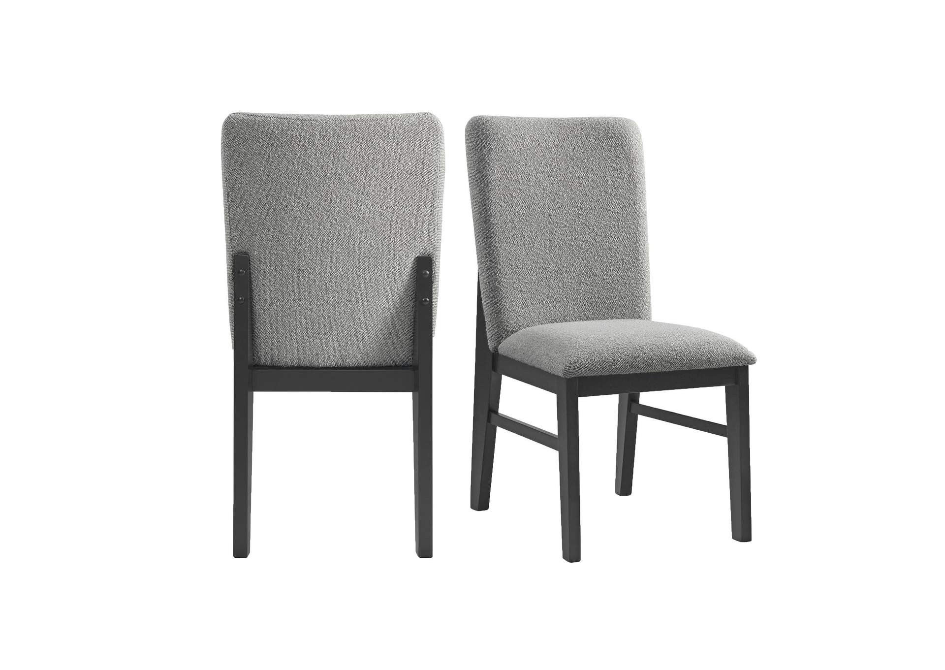 Portland Side Chair With Grey Fabric Pgy1113 - 4 In Black 2 Per Carton image 4