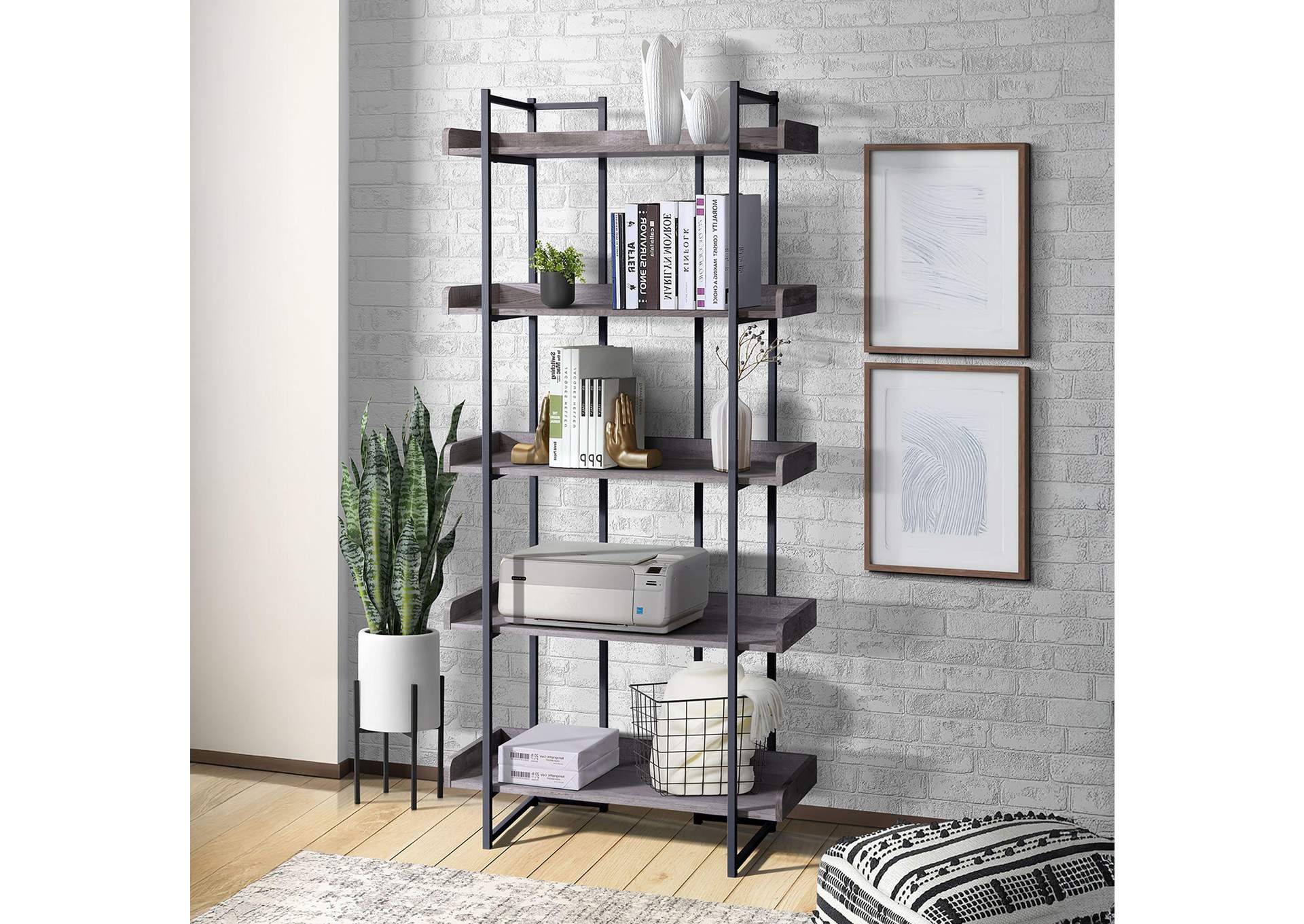 Preston Bookshelf Grey image 1