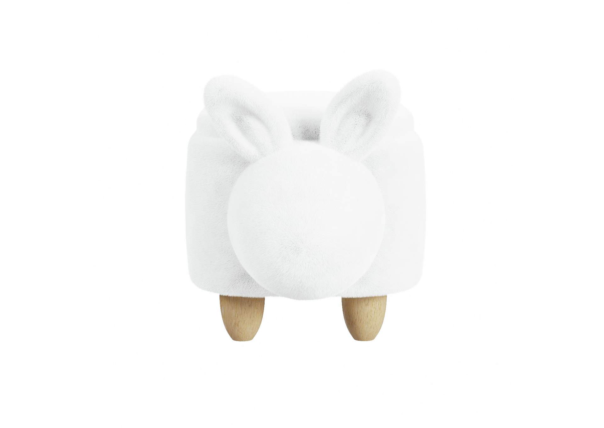 Rabbit Storage Stool In White