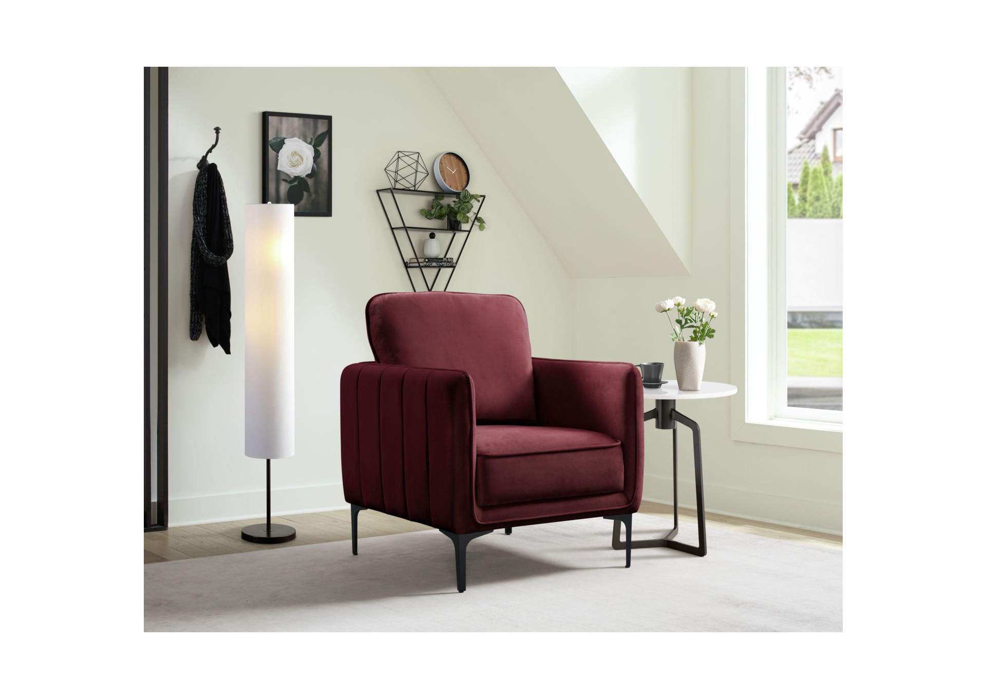 Rae Chair In Lavish 152 Berry Velvet image 1