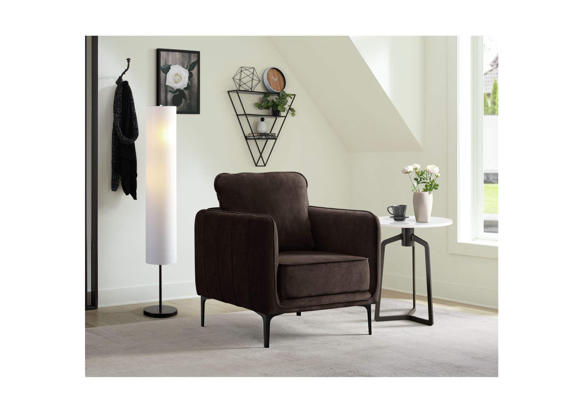 Rae Chair In Lavish 152 Chocolate Velvet image 1