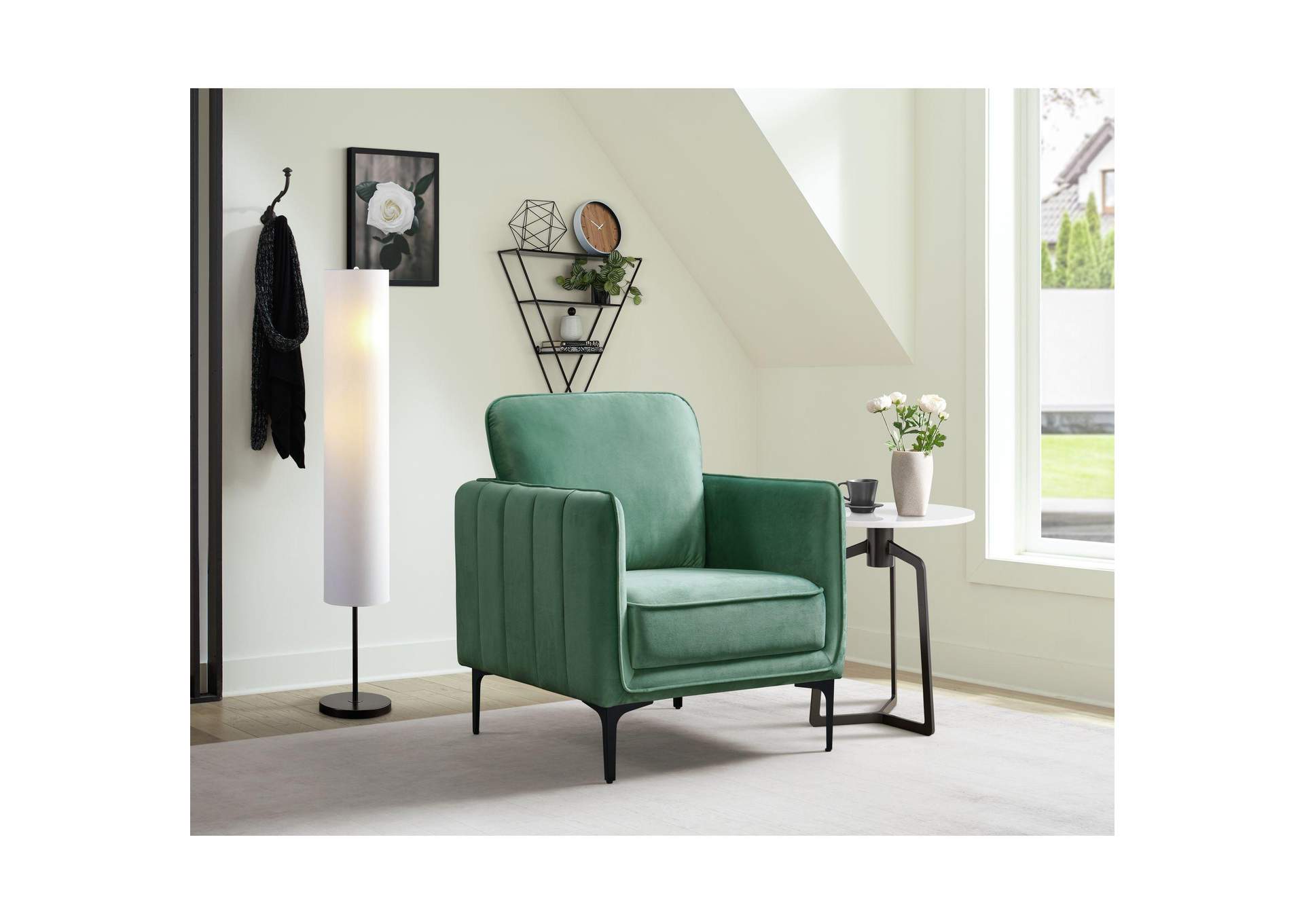 Rae Chair In Lavish 152 Green Velvet image 1