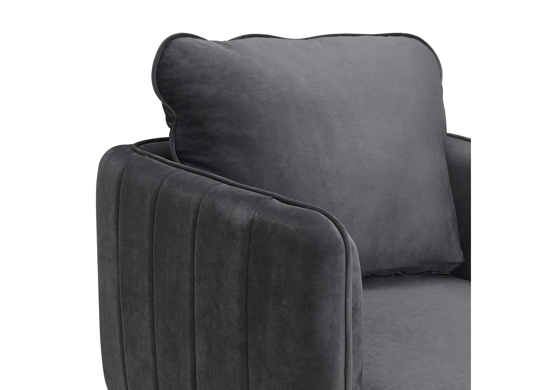 Rae Chair In Lavish 152 Grey Velvet image 3
