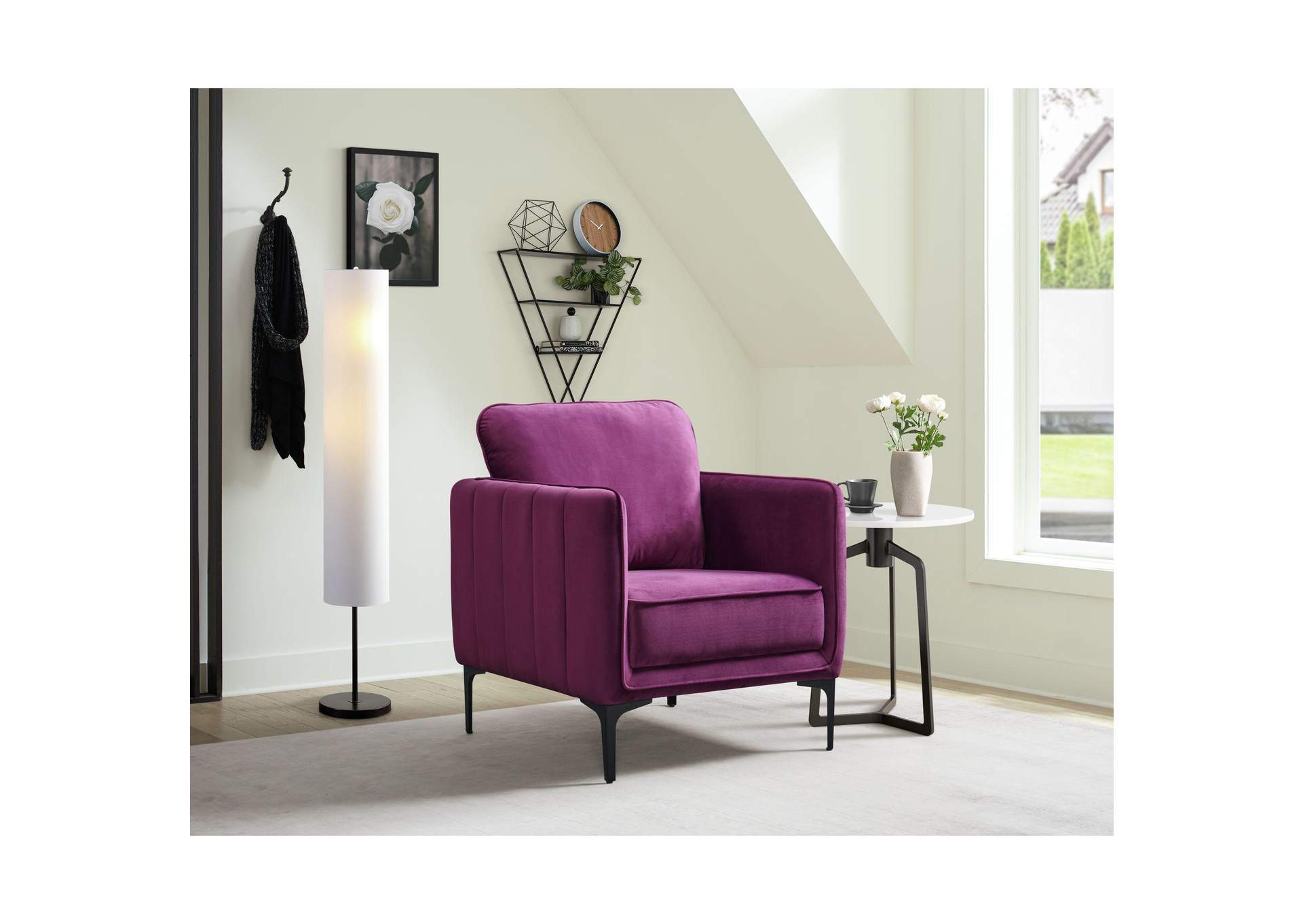 Rae Chair In Lavish 152 Purple Velvet image 1