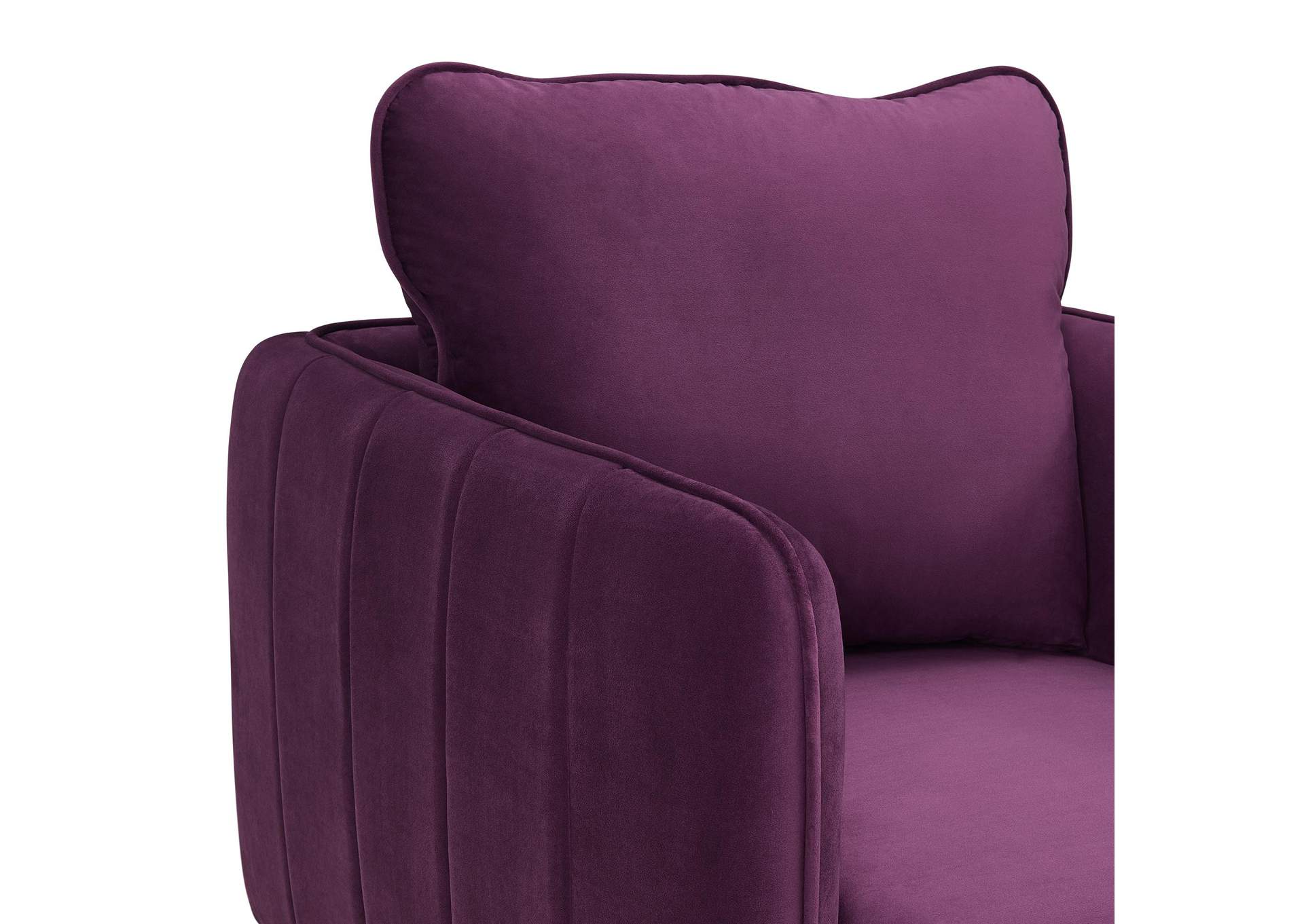 Rae Chair In Lavish 152 Purple Velvet image 3