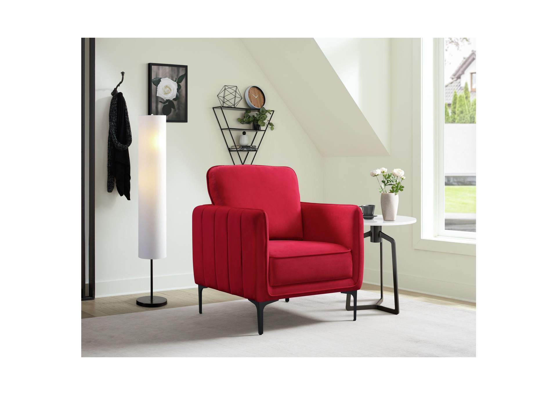 Rae Chair In Lavish 152 Red Velvet image 1