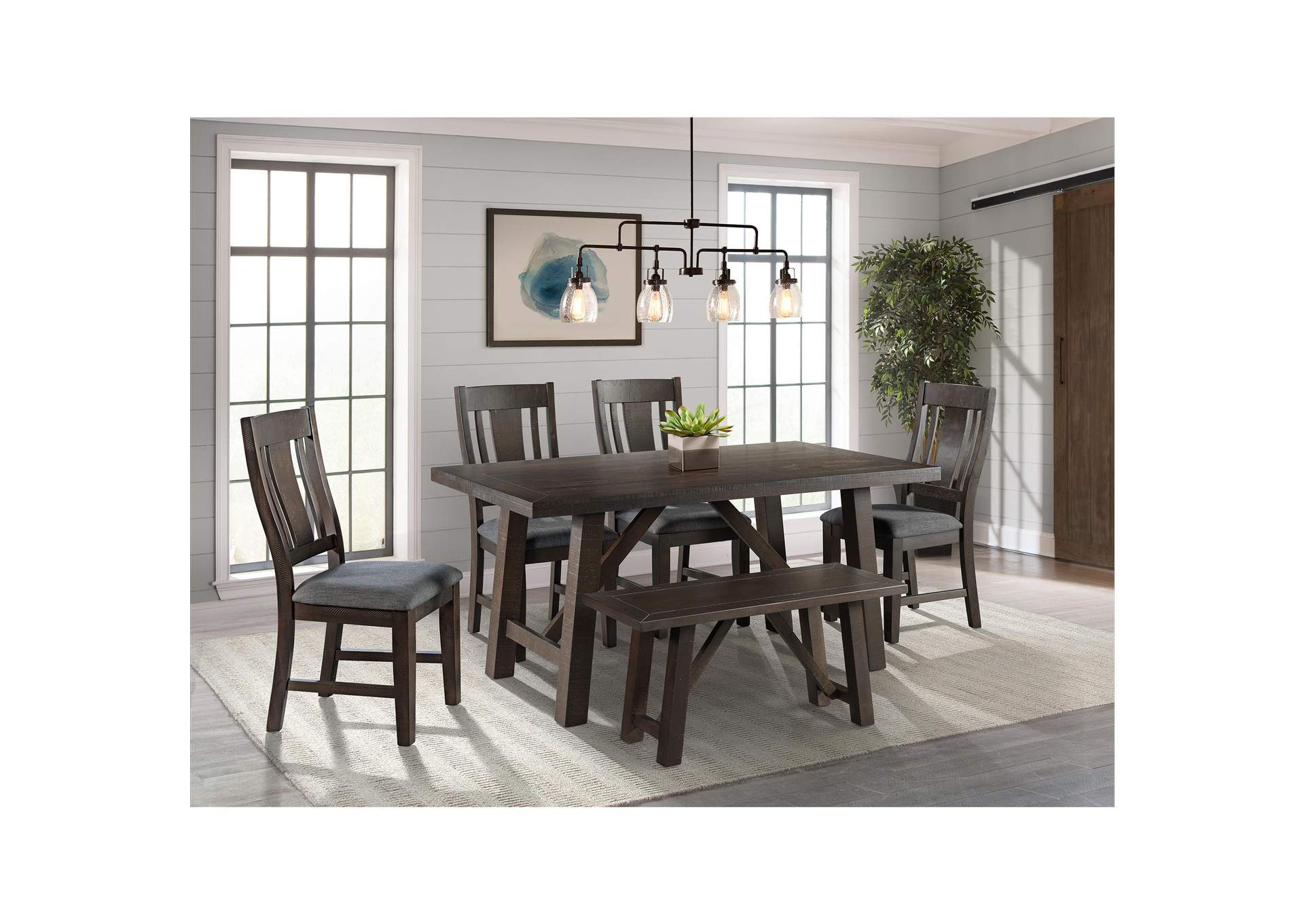 Rhodes Dining Table In Charcoal image 1