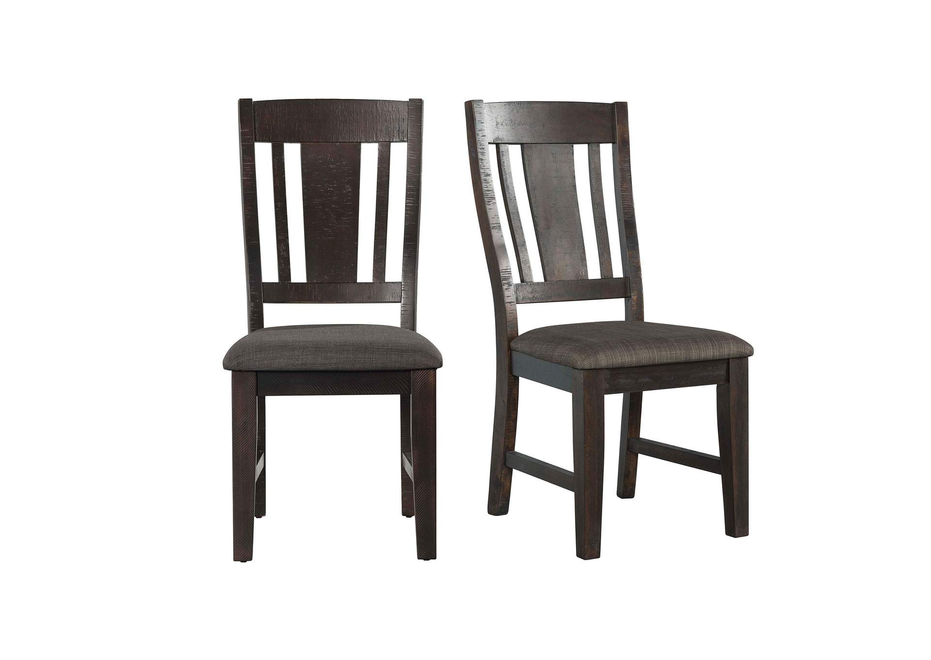 Rhodes Side Chair With Dark Grey Fabric In Charcoal 2 Per Carton image 3