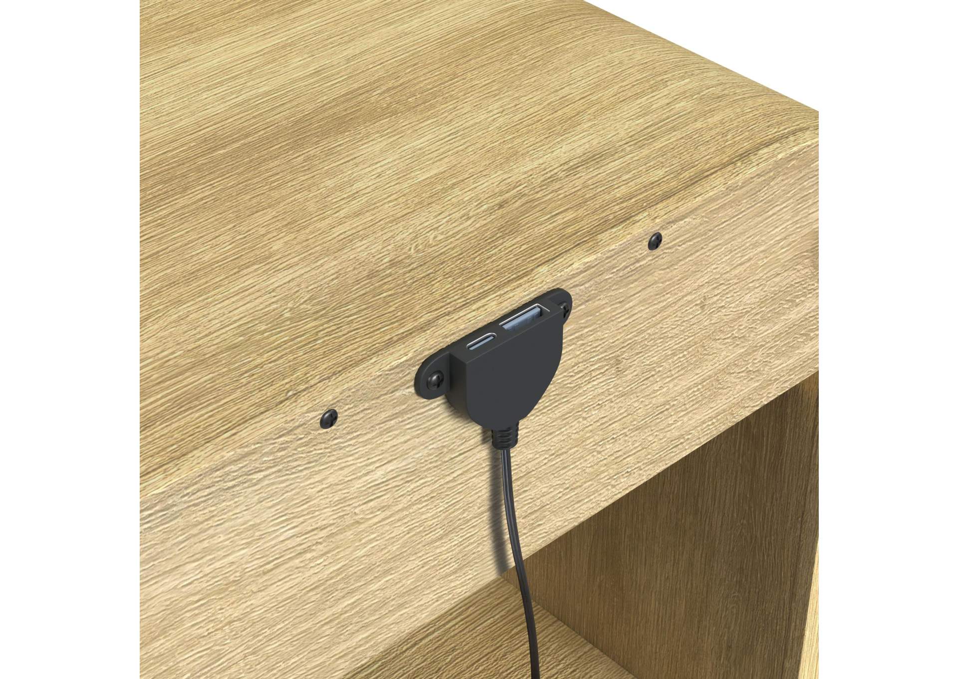 Ridgemont 1 - Drawer Nightstand With USB In Natural image 6