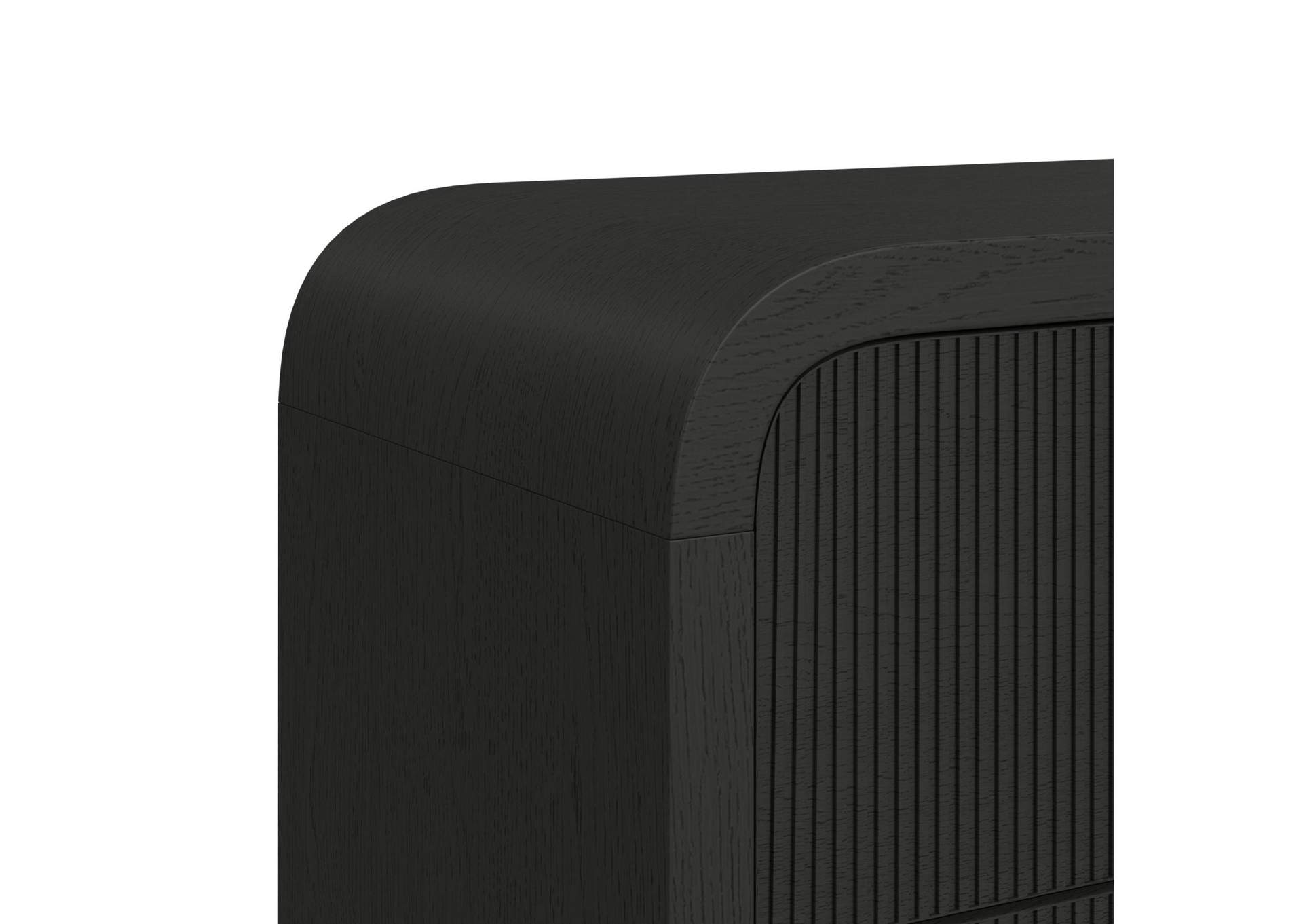 Ridgemont 2 - Drawer Nightstand With USB In Black With Grain image 5