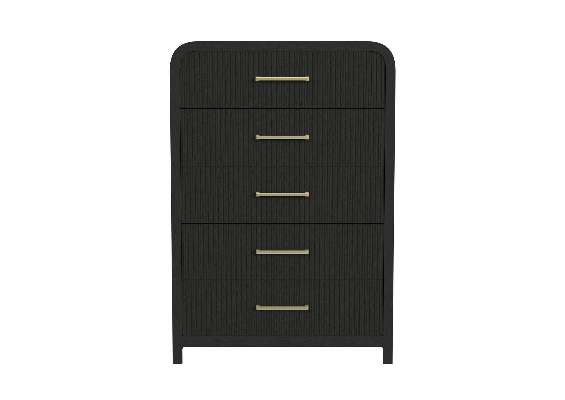 Ridgemont 5 - Drawer Chest In Black With Grain image 4