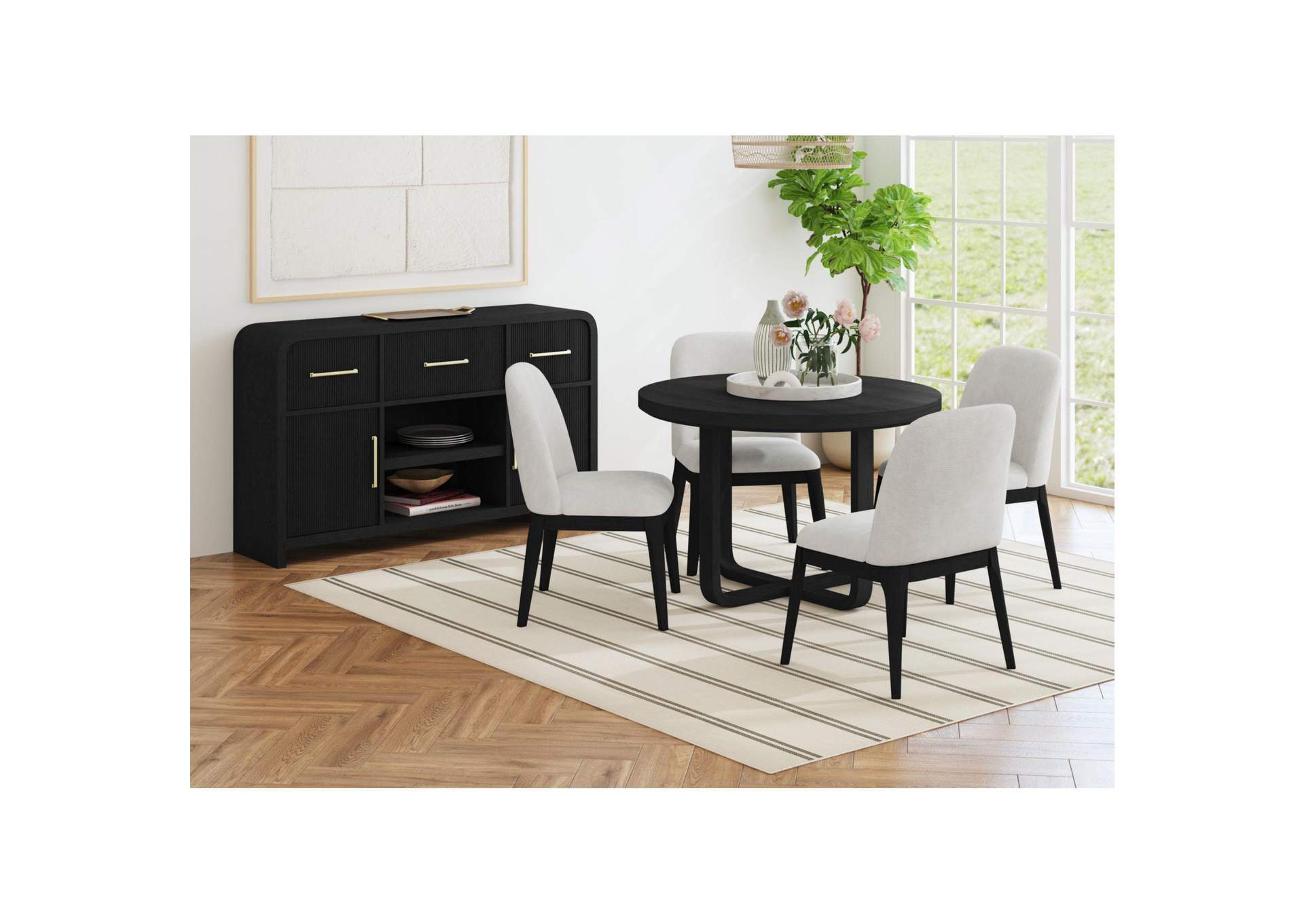 Ridgemont Server In Black With Grain image 1