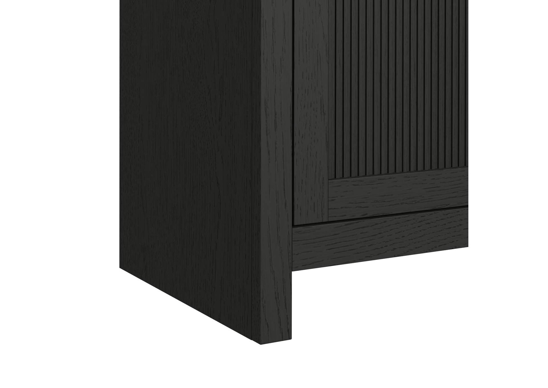 Ridgemont Complete Fireplace Cabinet In Black With Grain - Single Pack image 7