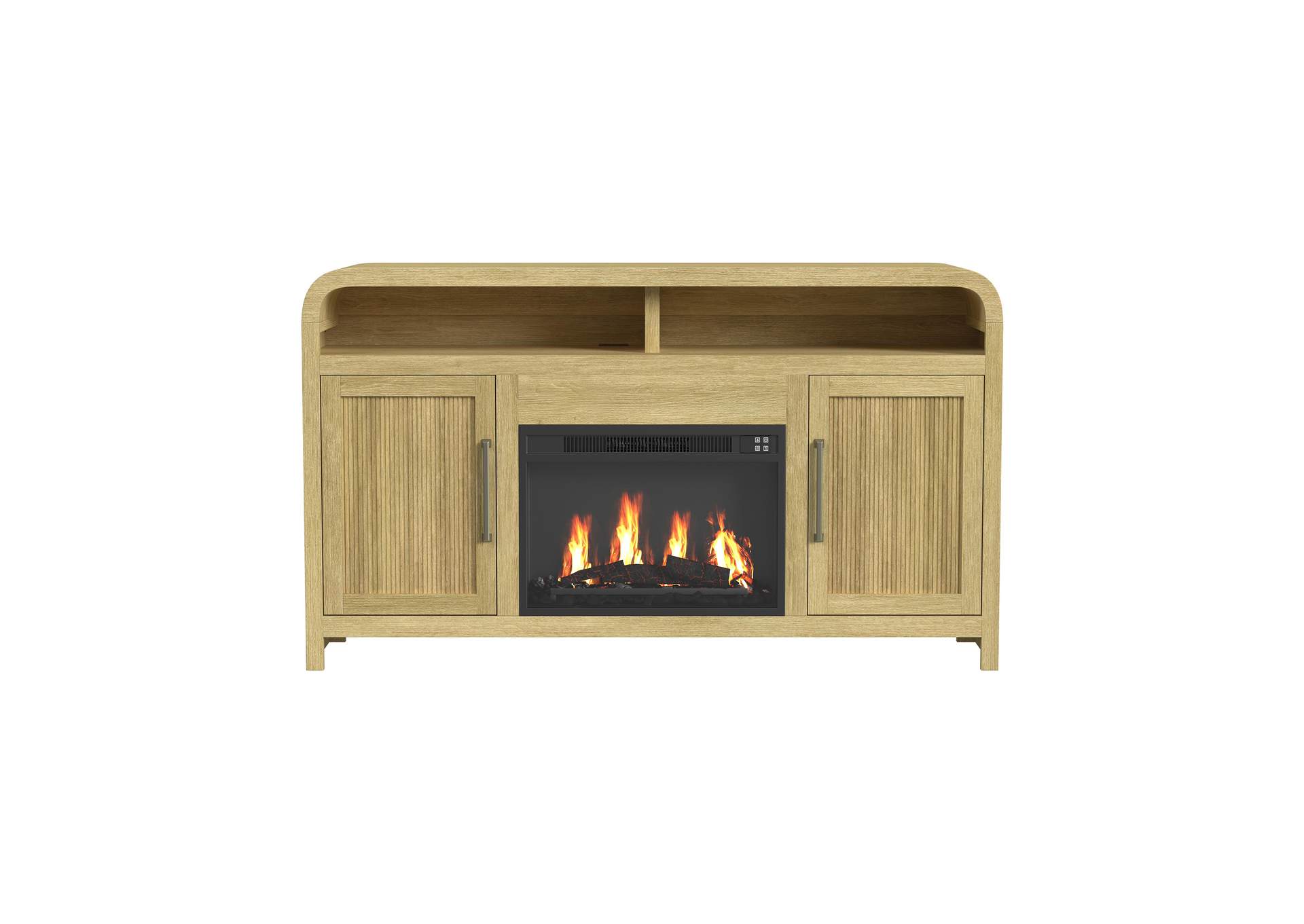 Ridgemont Complete Fireplace Cabinet In Natural - Single Pack image 4