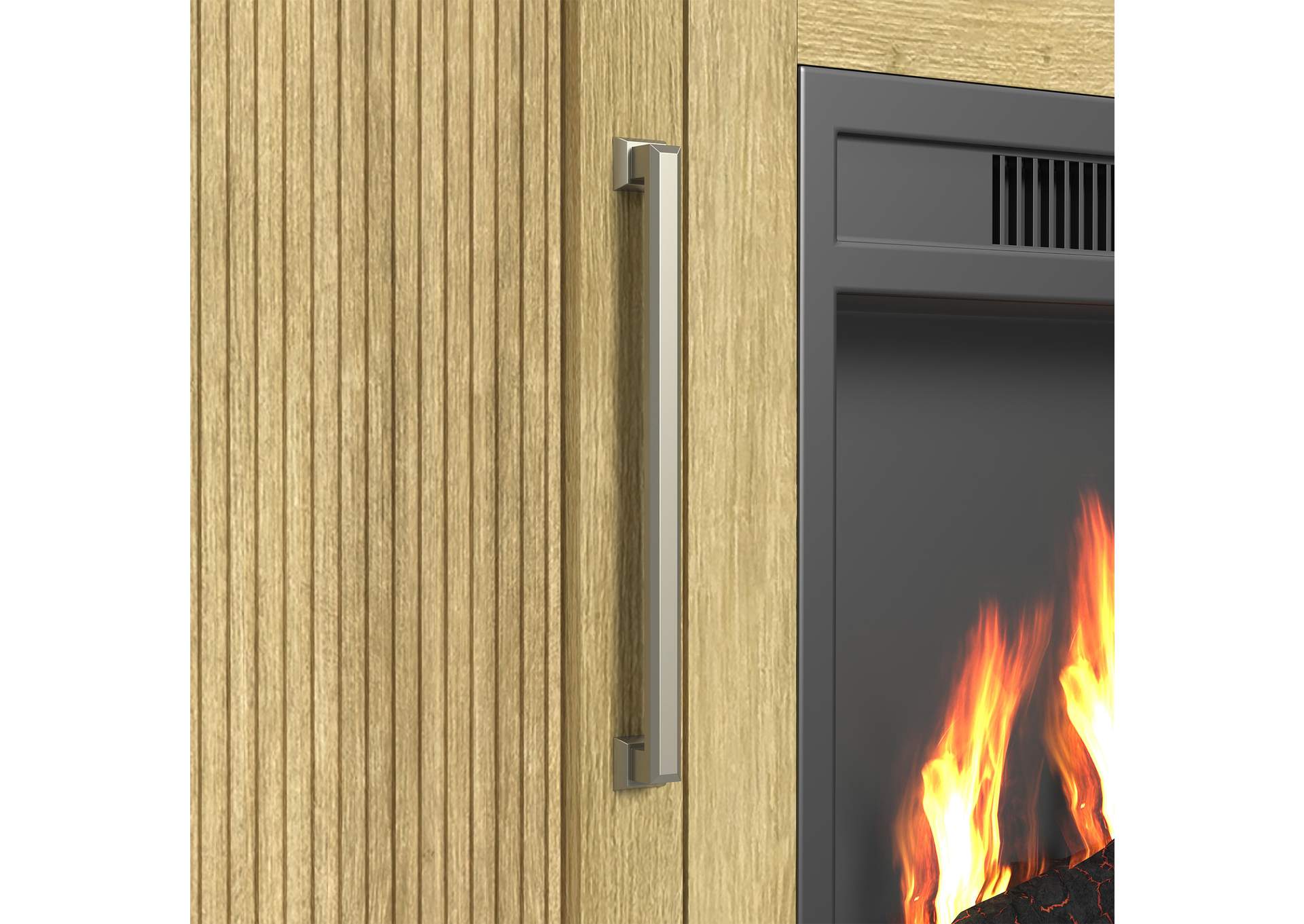 Ridgemont Complete Fireplace Cabinet In Natural - Single Pack image 8