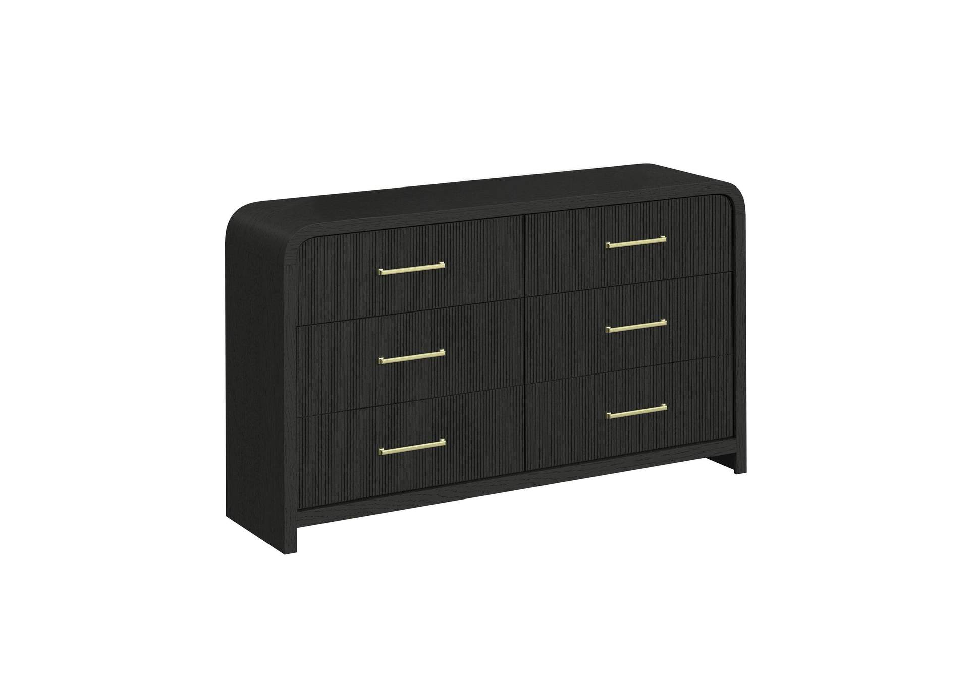 Ridgemont 6 - Drawer Dresser In Black With Grain image 3