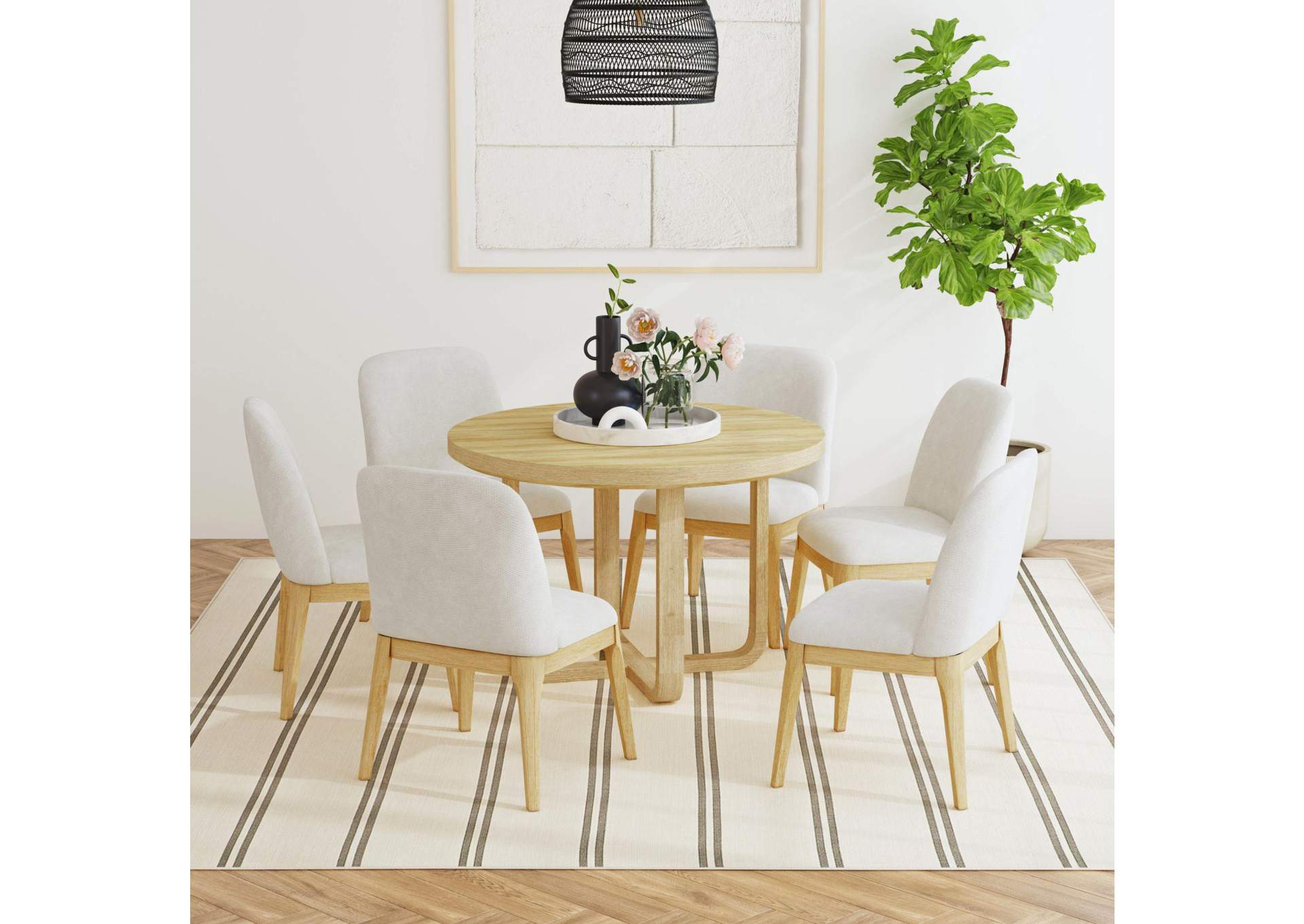 Ridgemont Round Dining Table In Natural image 1
