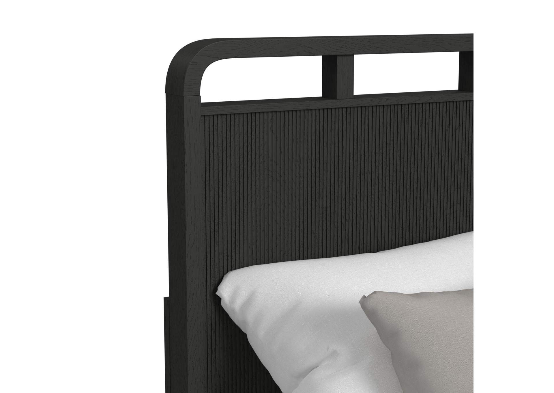 Ridgemont King Storage Bed In Black With Grain image 5