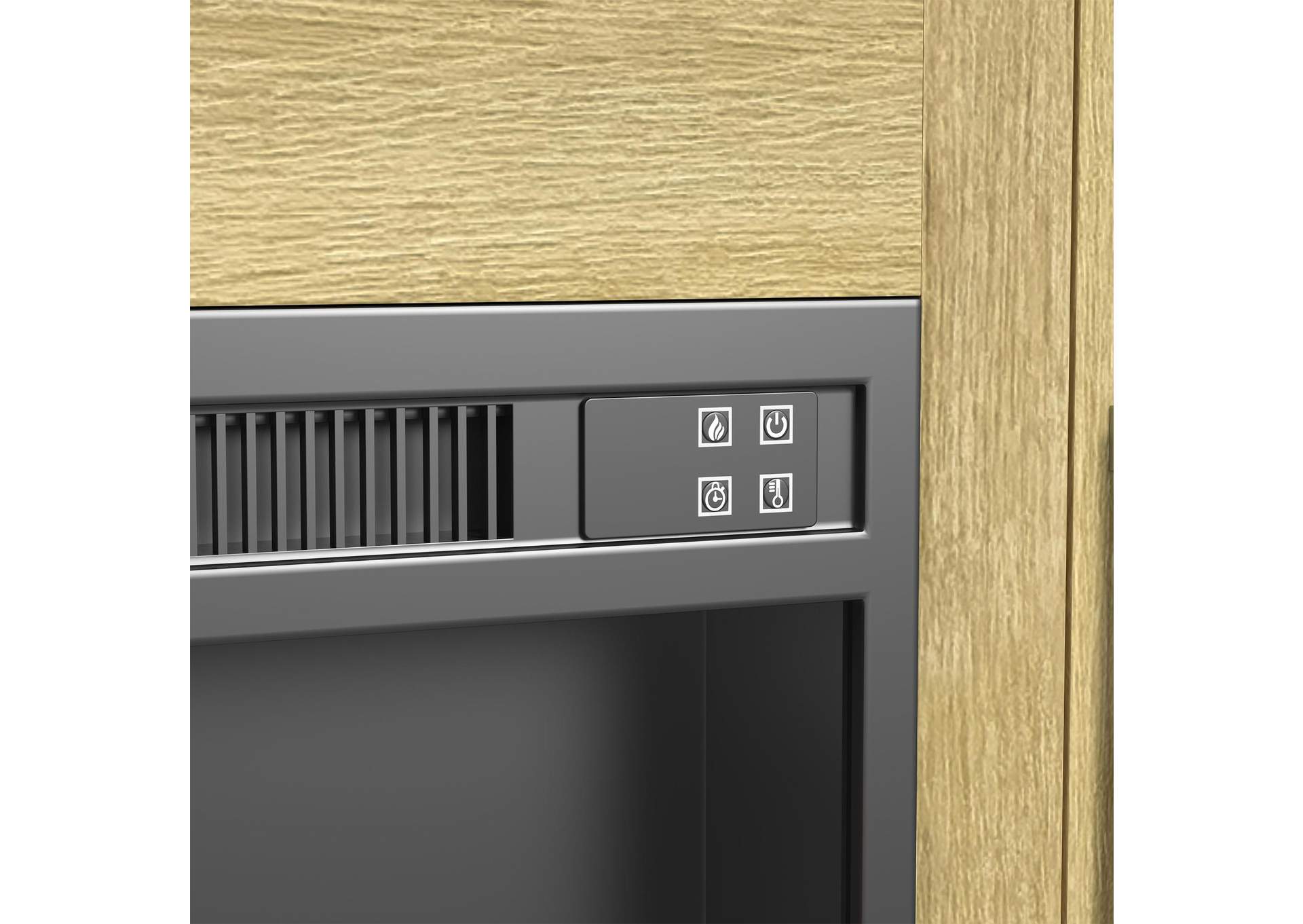 Ridgemont Complete 60 Fireplace Cabinet In Natural - Single Pack image 4