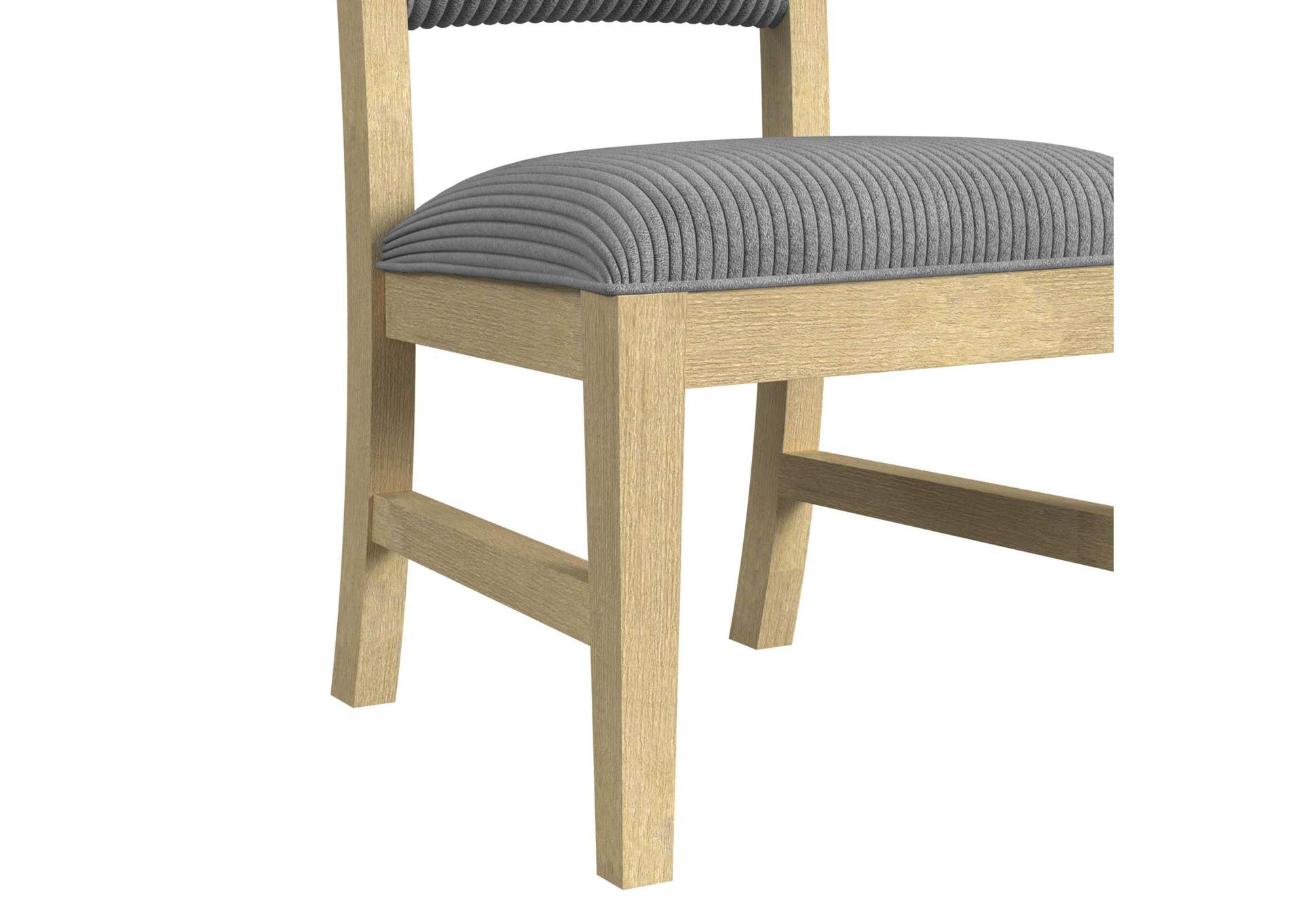Ridgemont Dining Side Chair With Grey Fabric In Natural 2 Per Carton image 8