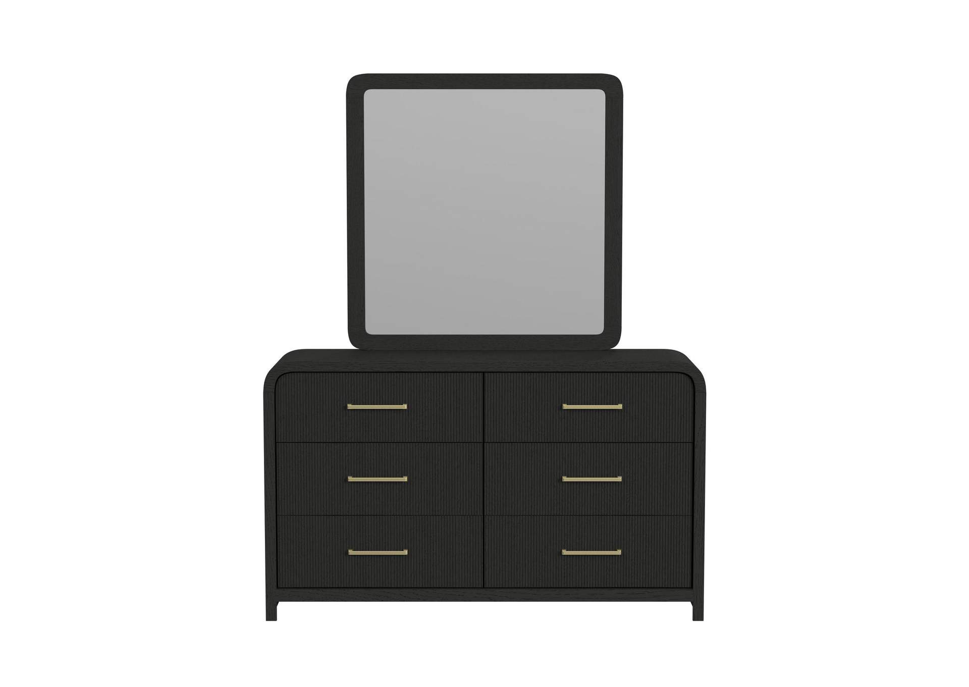 Ridgemont Dresser And Mirror Set In Black With Grain image 4